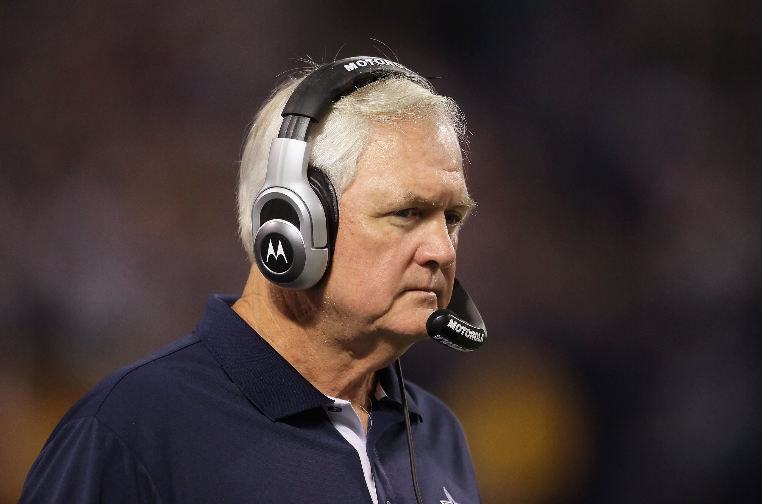 MINNEAPOLIS - OCTOBER 17: Dallas Cowboys head coach Wade Phillips looks on during the game against the Minnesota Vikings at Mall of America Field on October 17, 2010 in Minneapolis, Minnesota. The Vikings defeated the Cowboys 24-21. (Photo by Jeff Gross MINNEAPOLIS - OCTOBER 17: Dallas Cowboys head coach Wade Phillips looks on during the game against the Minnesota Vikings at Mall of America Field on October 17, 2010 in Minneapolis, Minnesota. The Vikings defeated the Cowboys 24-21. (Photo by Jeff Gross