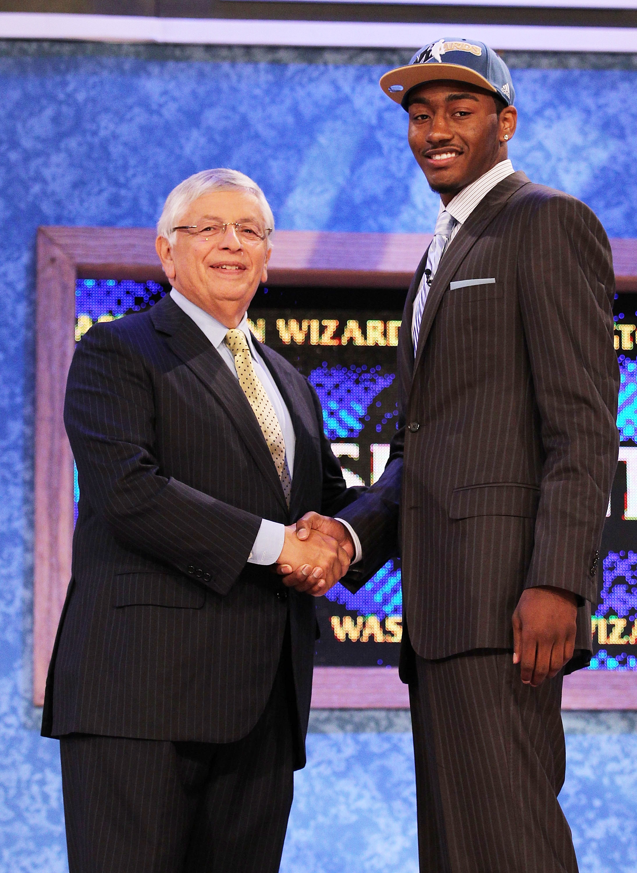 NEW YORK - JUNE 24: John Wall of Kentucky stands with NBA Commisioner David Stern after being drafted with the first pick by The Washington Wizards at Madison Square Garden on June 24, 2010 in New York, New York City. NOTE TO USER: User expressly acknowl NEW YORK - JUNE 24: John Wall of Kentucky stands with NBA Commisioner David Stern after being drafted with the first pick by The Washington Wizards at Madison Square Garden on June 24, 2010 in New York, New York City. NOTE TO USER: User expressly acknowl