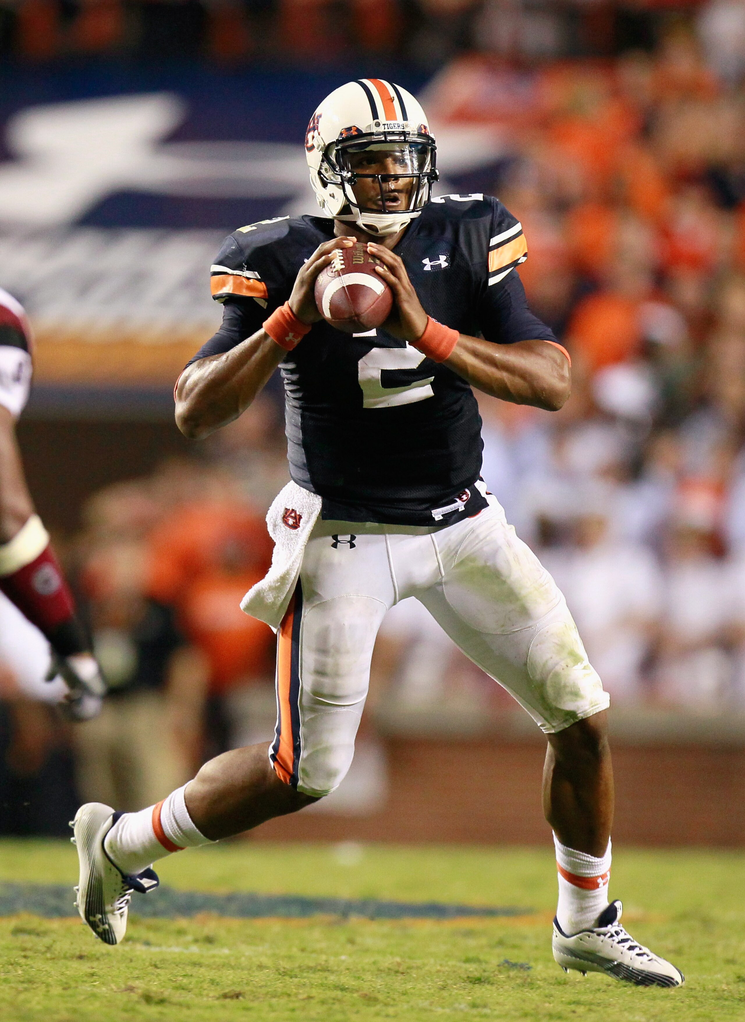 AUBURN, AL - SEPTEMBER 25:  Quarterback Cameron Newton #2 of the Auburn Tigers against the South Carolina Gamecocks at Jordan-Hare Stadium on September 25, 2010 in Auburn, Alabama.  (Photo by Kevin C. Cox/Getty Images)