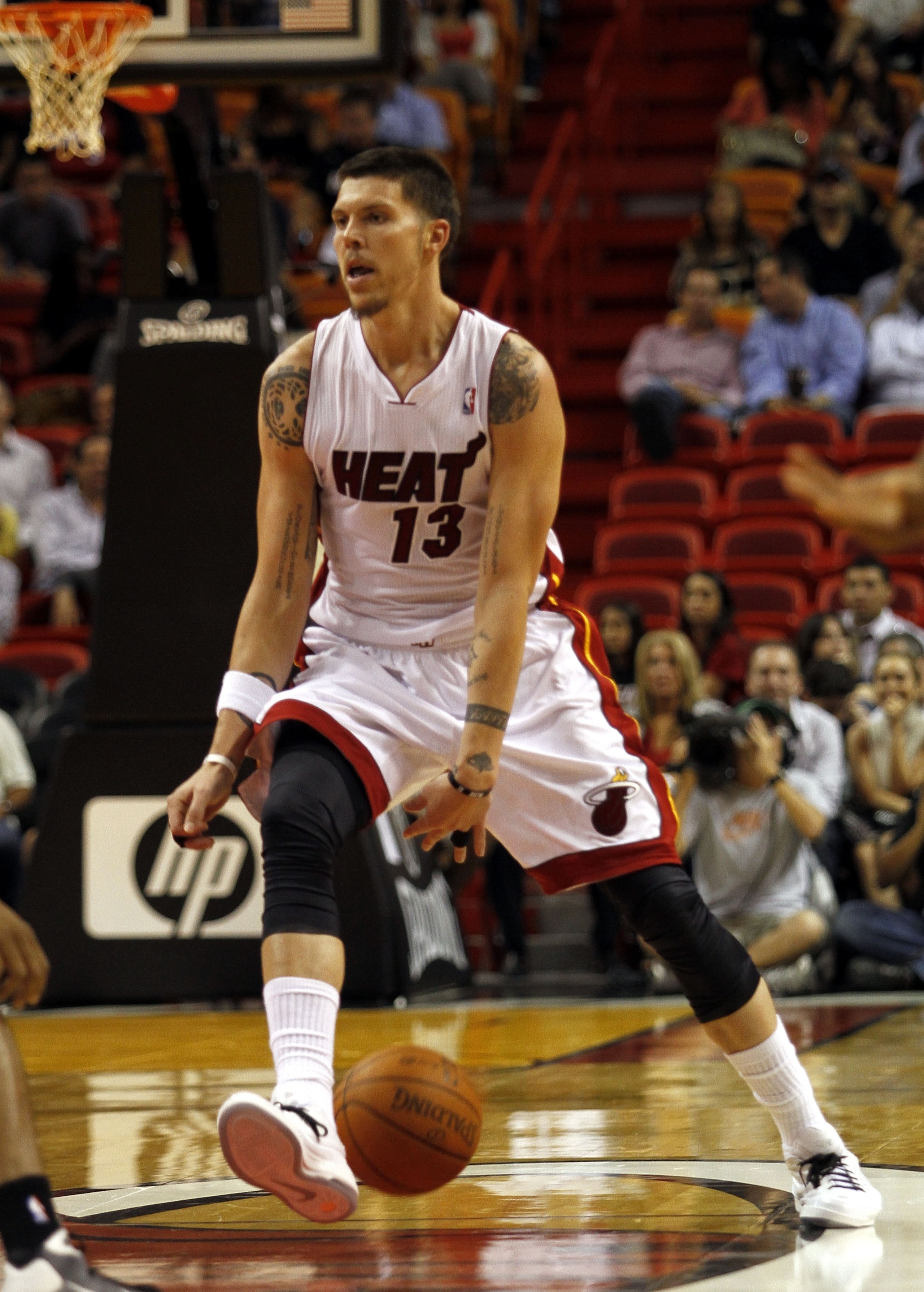 MIAMI - OCTOBER 18:  Forward Mike Miller #13 of the Miami Heat against the Charlotte Bobcats on October 18, 2010 at American Airlines Arena in Miami, Florida. NOTE TO USER: User expressly acknowledges and agrees that, by downloading and/or using this Phot
