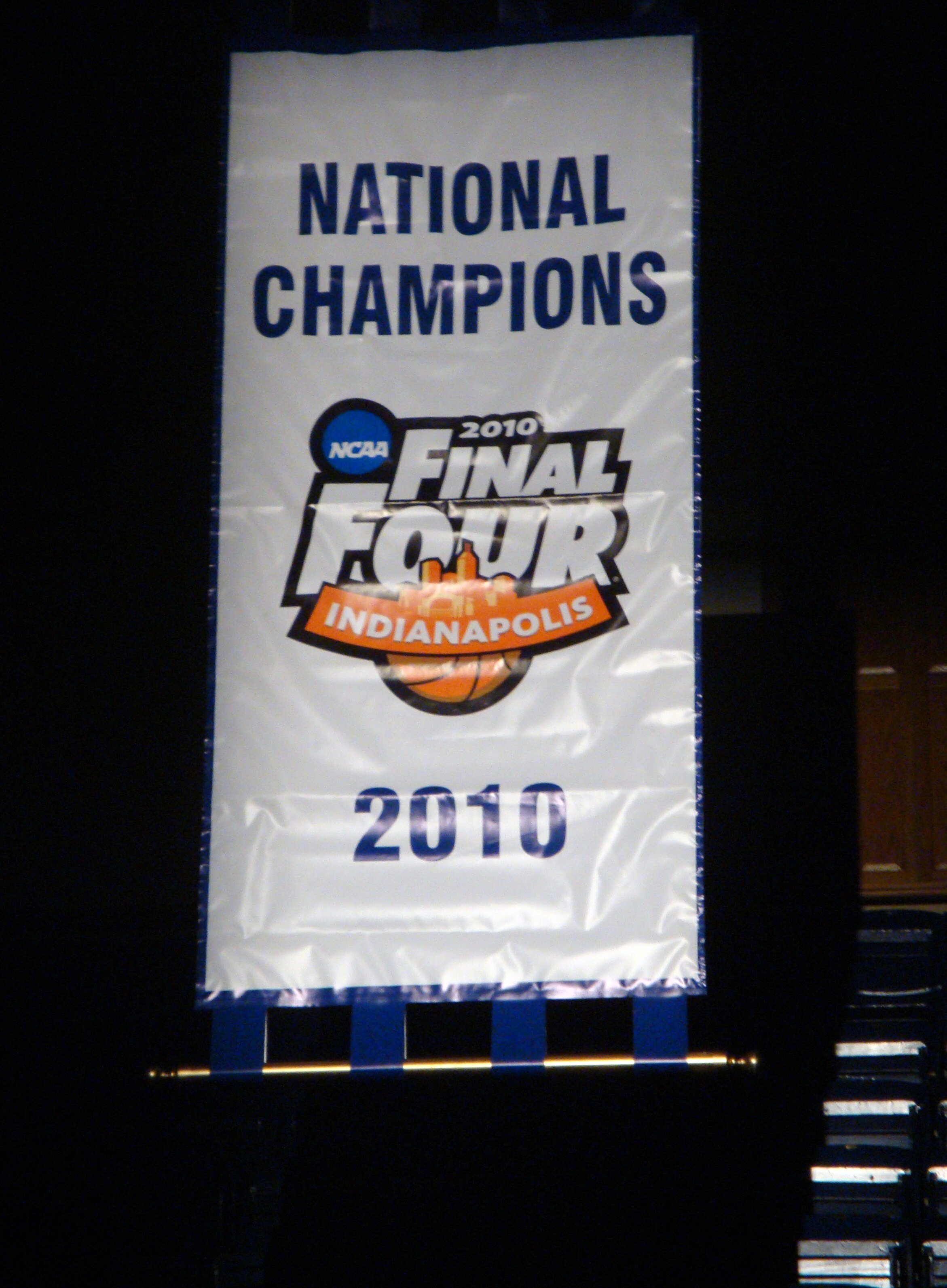 Duke unveiled their 2010 National Championship banner at Midnight Madness last week.
