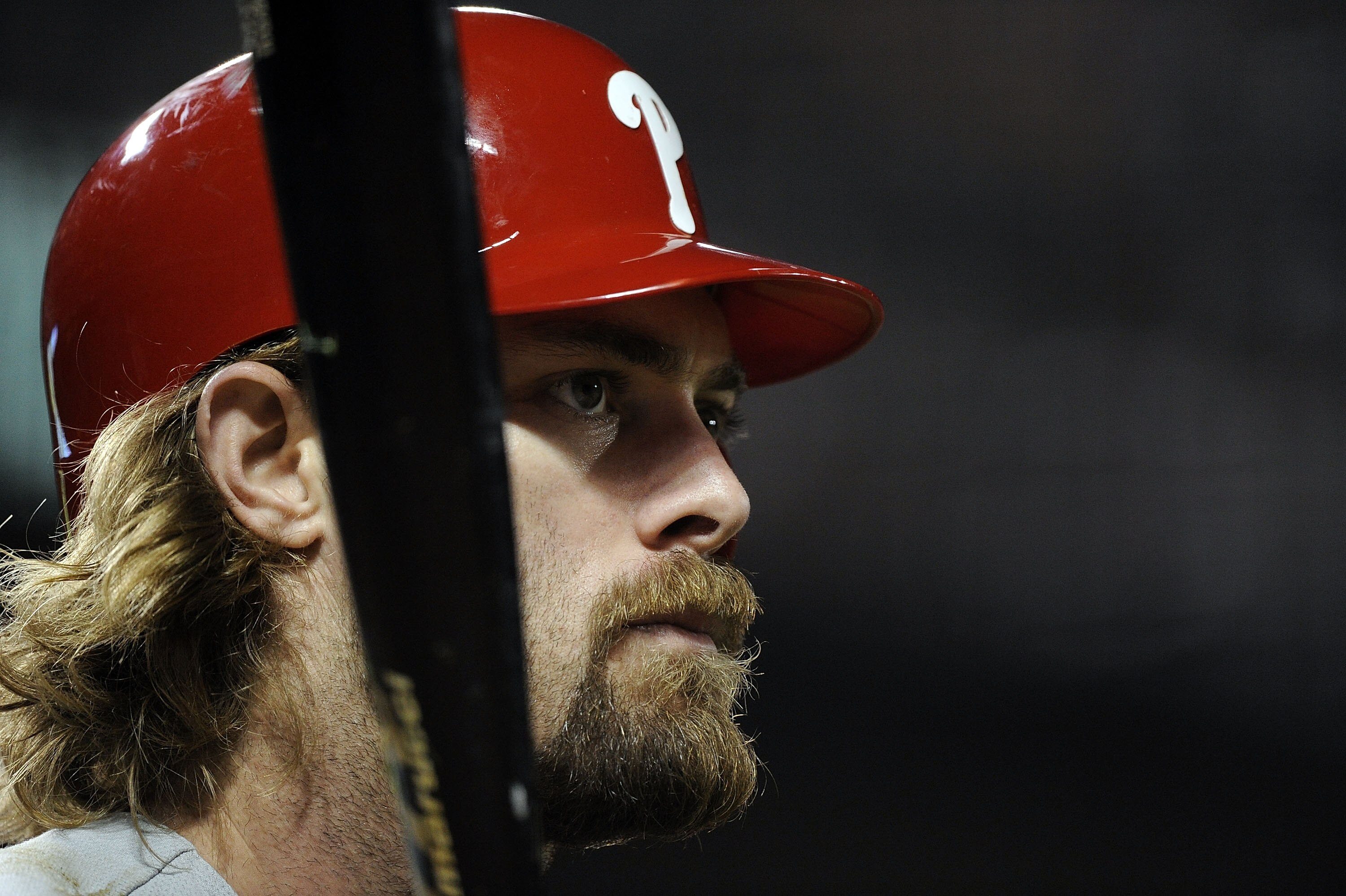 SAN FRANCISCO - OCTOBER 20:  Jayson Werth #28 of the Philadelphia Phillies looks on during an at-bat against the San Francisco Giants in the eighth inning of Game Four of the NLCS during the 2010 MLB Playoffs at AT&T Park on October 20, 2010 in San Franci