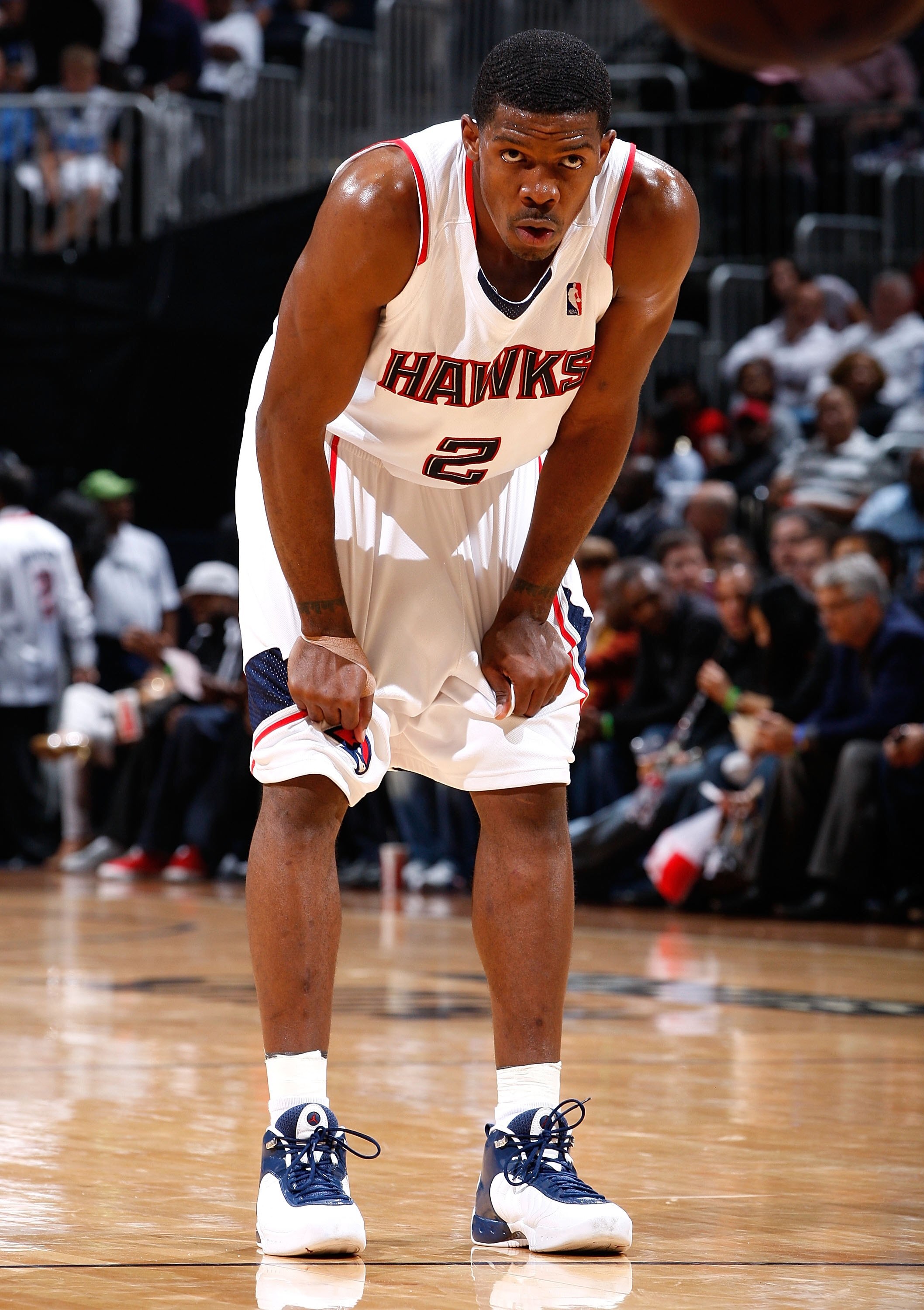 ATLANTA - MAY 10:  Joe Johnson #2 of the Atlanta Hawks against the Orlando Magic during Game Four of the Eastern Conference Semifinals of the 2010 NBA Playoffs at Philips Arena on May 10, 2010 in Atlanta, Georgia.  NOTE TO USER: User expressly acknowledge