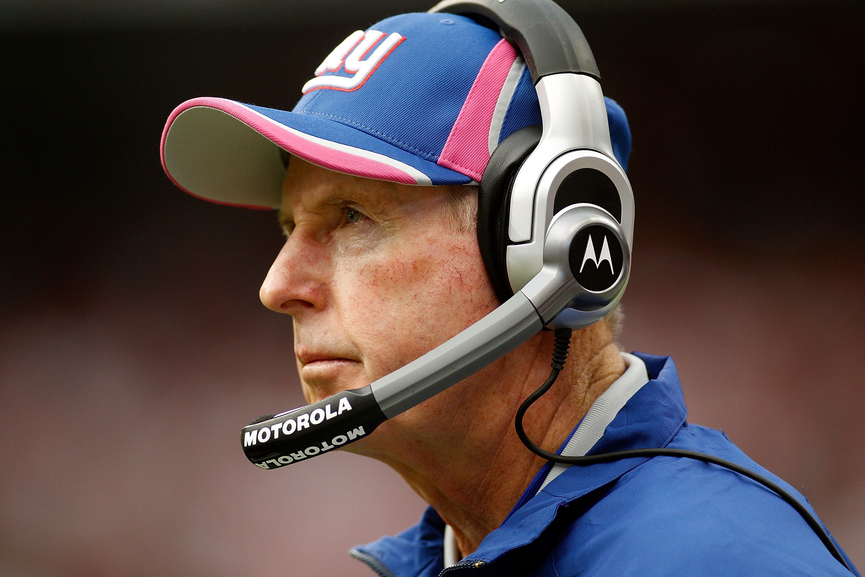 HOUSTON - OCTOBER 10:  Head coach Tom Coughlin of the New York Giants during the game against the Houston Texans at Reliant Stadium on October 10, 2010 in Houston, Texas.  (Photo by Chris Graythen/Getty Images)