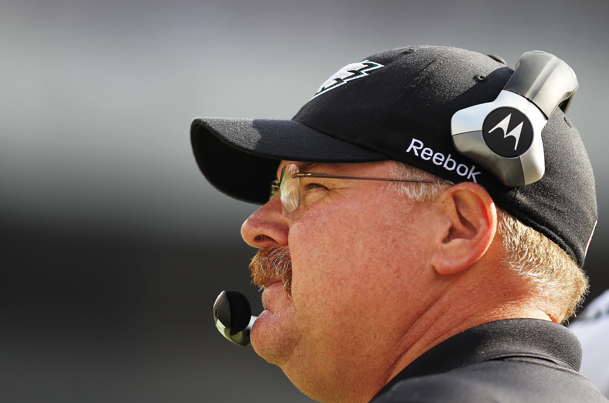 PHILADELPHIA - OCTOBER 17:  Andy Reid, Head Coach of the Philadelphia Eagles looks on against the Atlanta Falcons during their game at Lincoln Financial Field on October 17, 2010 in Philadelphia, Pennsylvania.  (Photo by Al Bello/Getty Images)