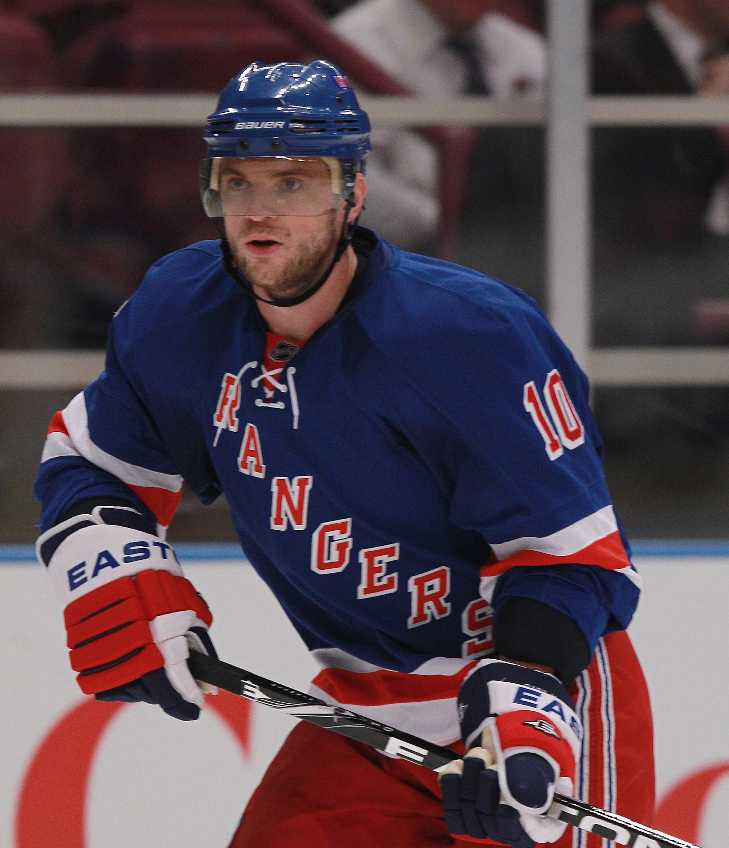 NEW YORK - SEPTEMBER 29:  Marian Gaborik #10 of the New York Rangers skates against the Detroit Red Wings at Madison Square Garden on September 29, 2010 in New York City. The Rangers defeated the Red Wings 5-1.  (Photo by Bruce Bennett/Getty Images)