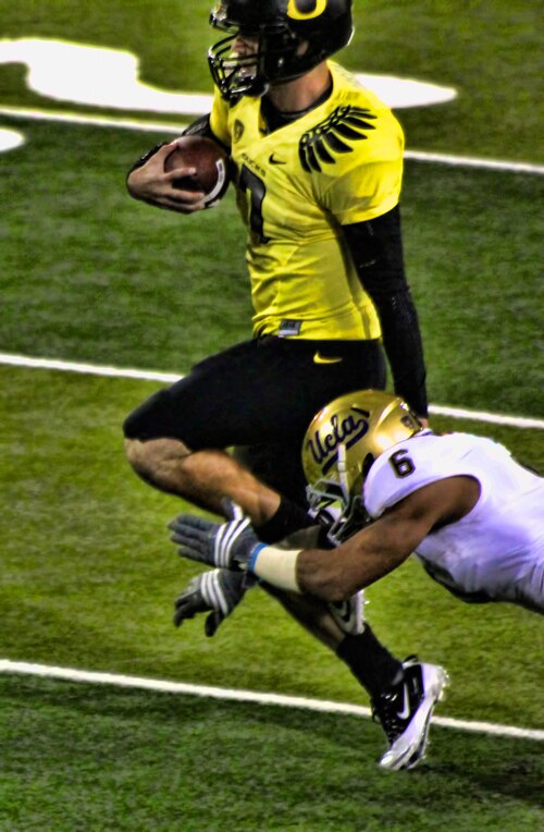 Backup quarterback Nate Costa crossed the goal line a couple times against UCLA.