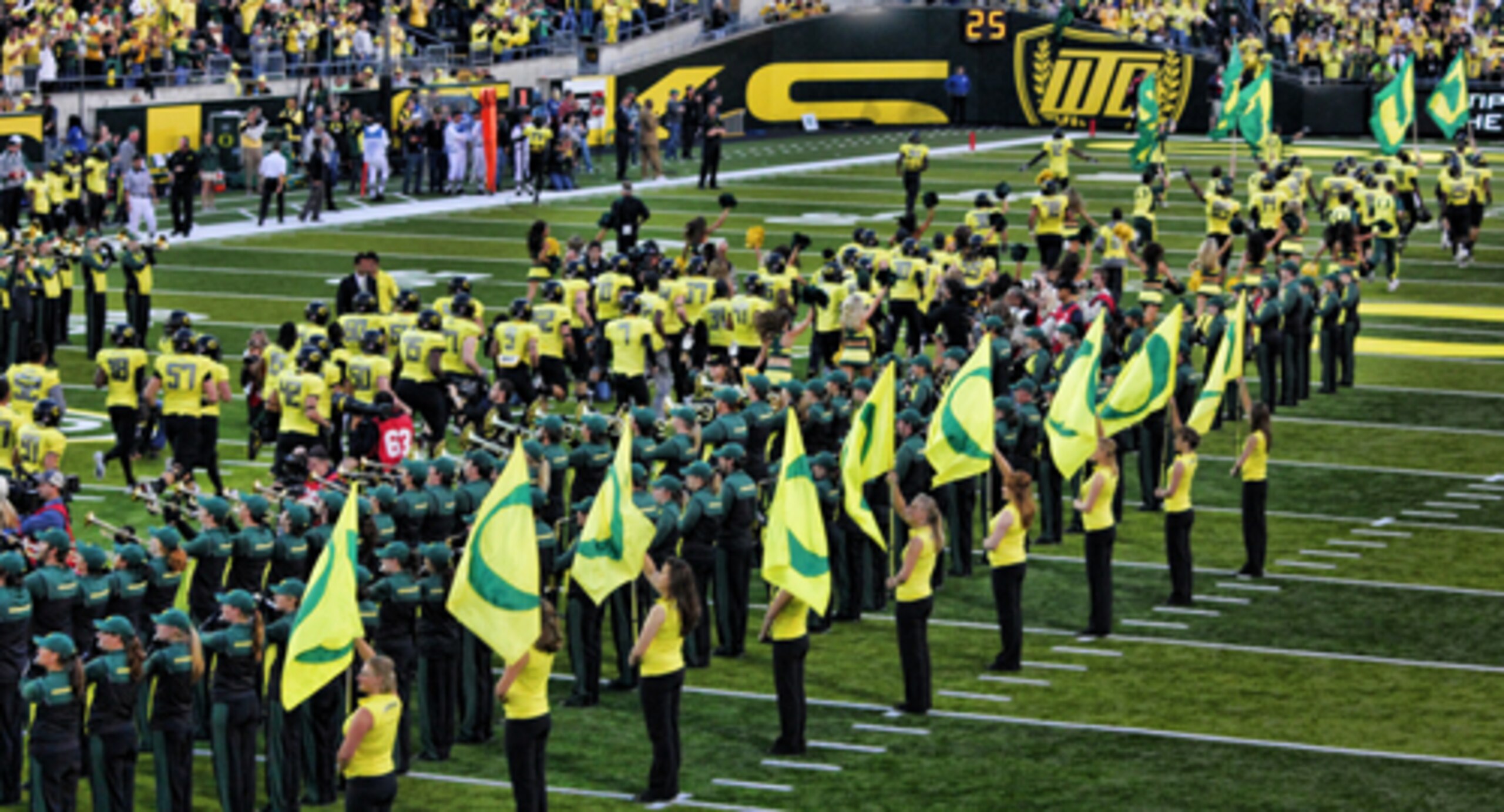 The Ducks march into battle.