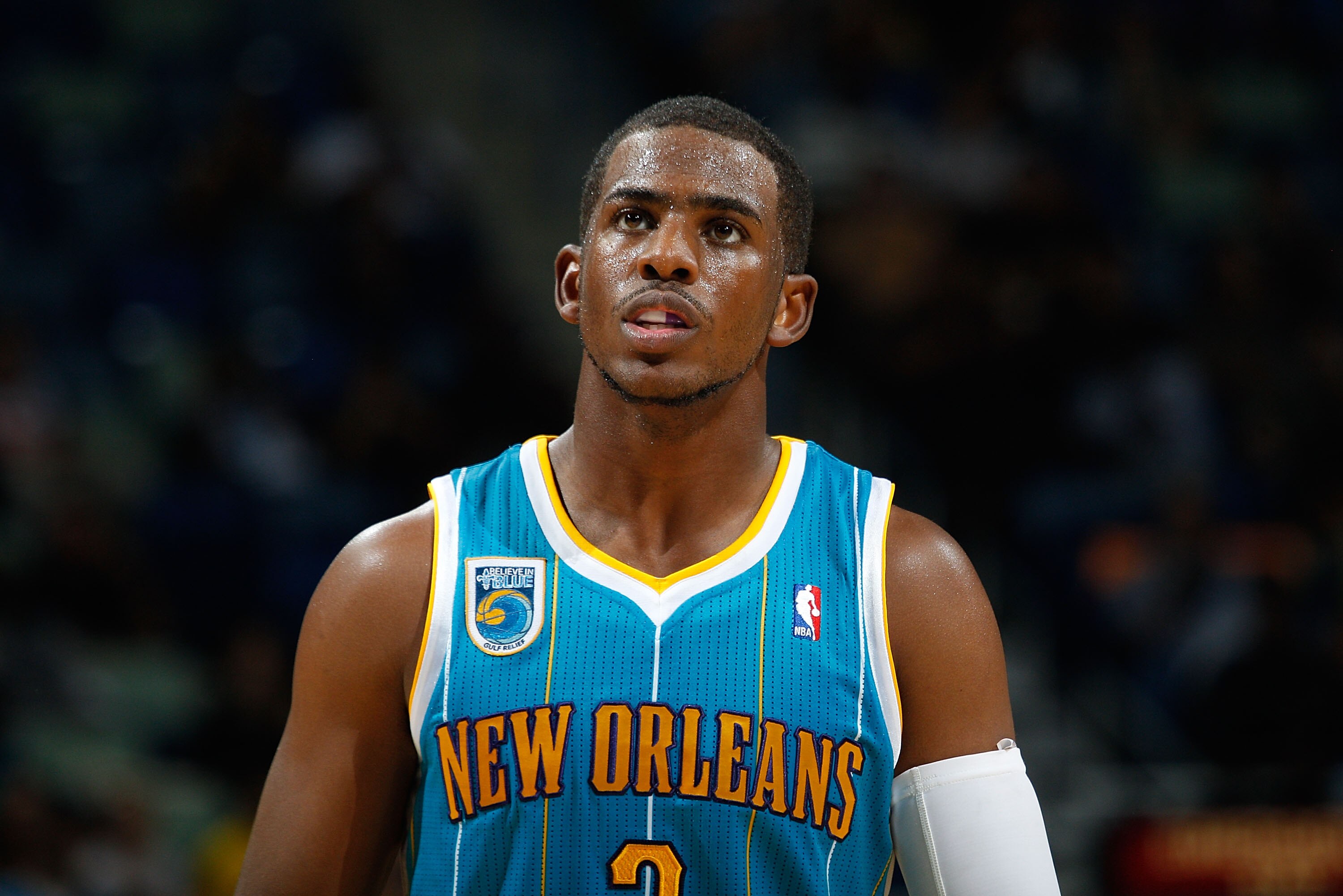 NEW ORLEANS - OCTOBER 13:  Chris Paul #3 of the New Orleans Hornets in action during the game against the Miami Heat at the New Orleans Arena on October 13, 2010 in New Orleans, Louisiana.  NOTE TO USER: User expressly acknowledges and agrees that, by dow