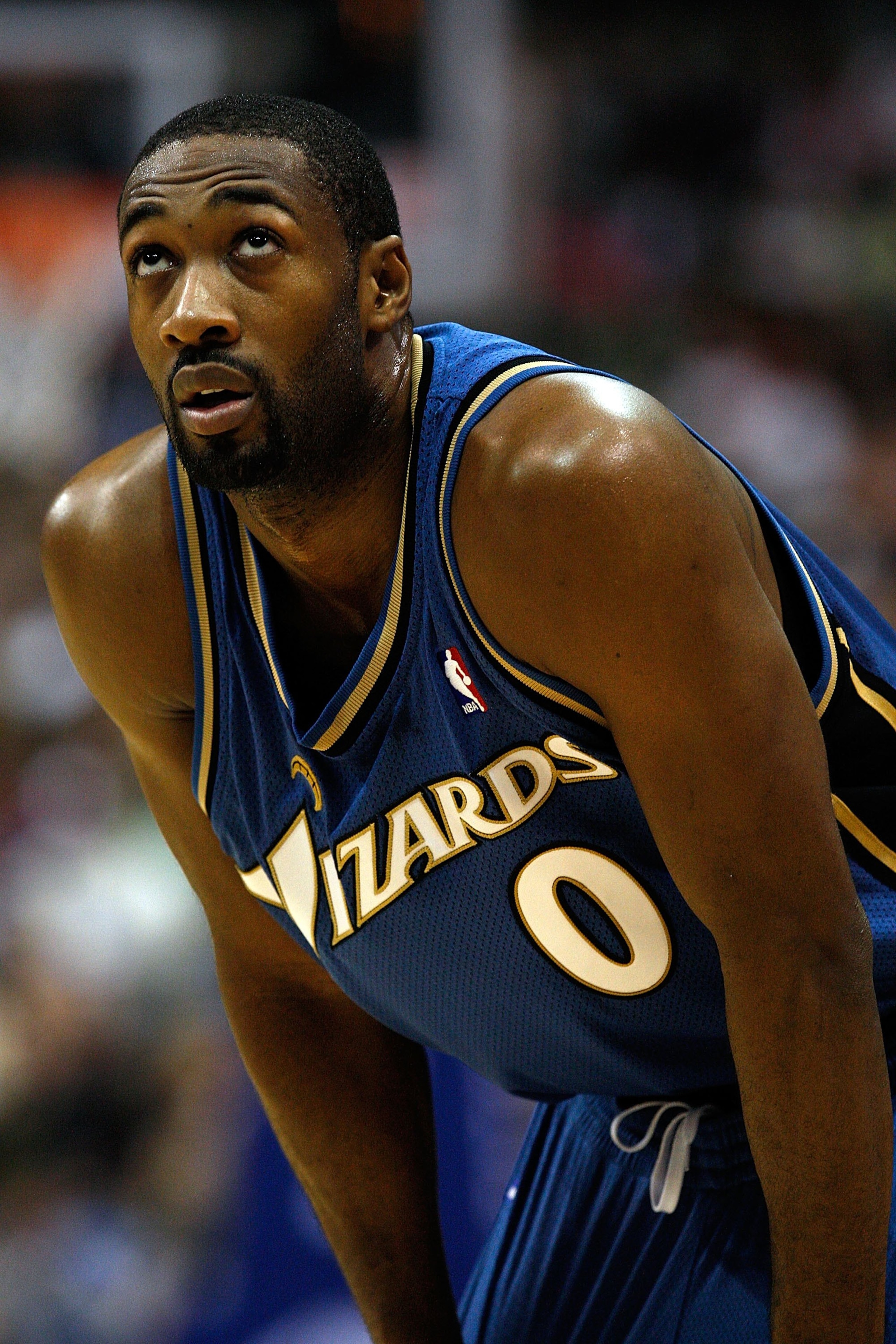 DALLAS - OCTOBER 27:  Gilbert Arenas #0 of the Washington Wizards on October 27, 2009 at American Airlines Center in Dallas, Texas.  NOTE TO USER: User expressly acknowledges and agrees that, by downloading and/or using this Photograph, user is consenting