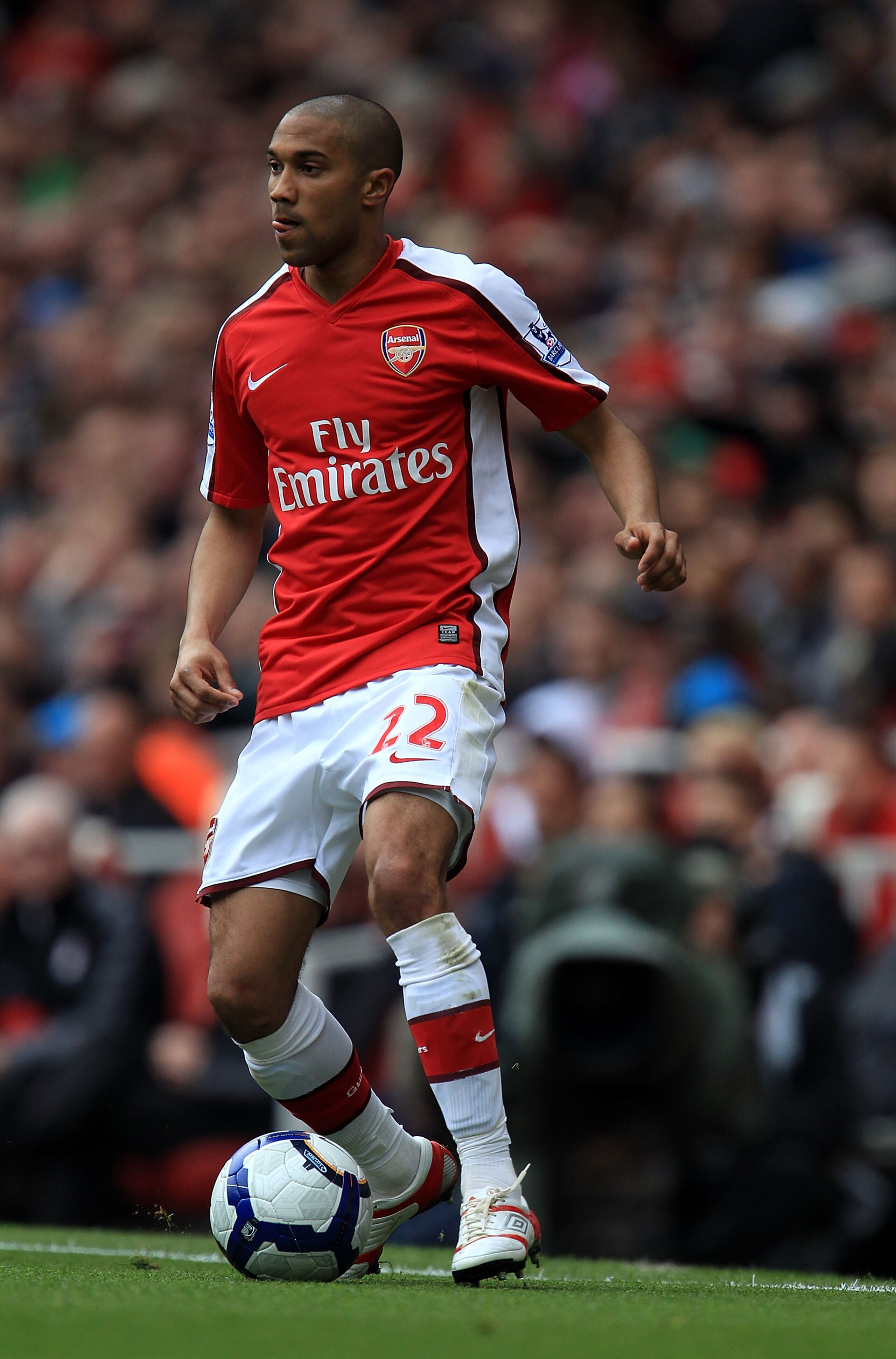 LONDON, ENGLAND - MAY 09: Gael Clichy of Arsenal  during the Barclays Premier League match between Arsenal and Fulham at The Emirates Stadium on May 9, 2010 in London, England.  (Photo by David Cannon/Getty Images)