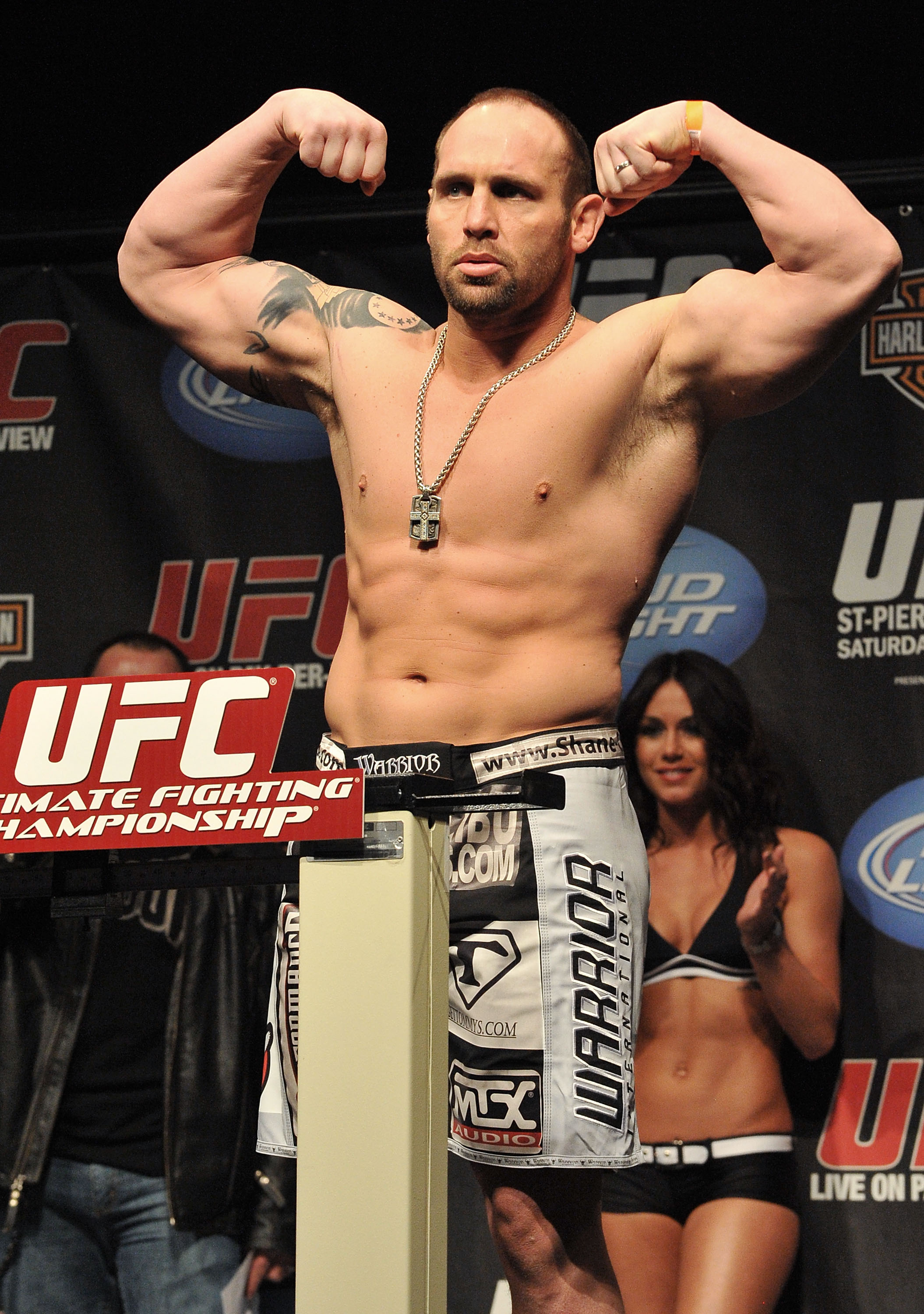 NEWARK, NJ - MARCH 26:  UFC fighter Shane Carwin (pictured) weighs in for his fight against UFC fighter Frank Mir for their Interim Championship Heavyweight fight at UFC 111: St-Pierre vs. Hardy Weigh-In on March 26, 2010 in Newark, New Jersey.  (Photo by