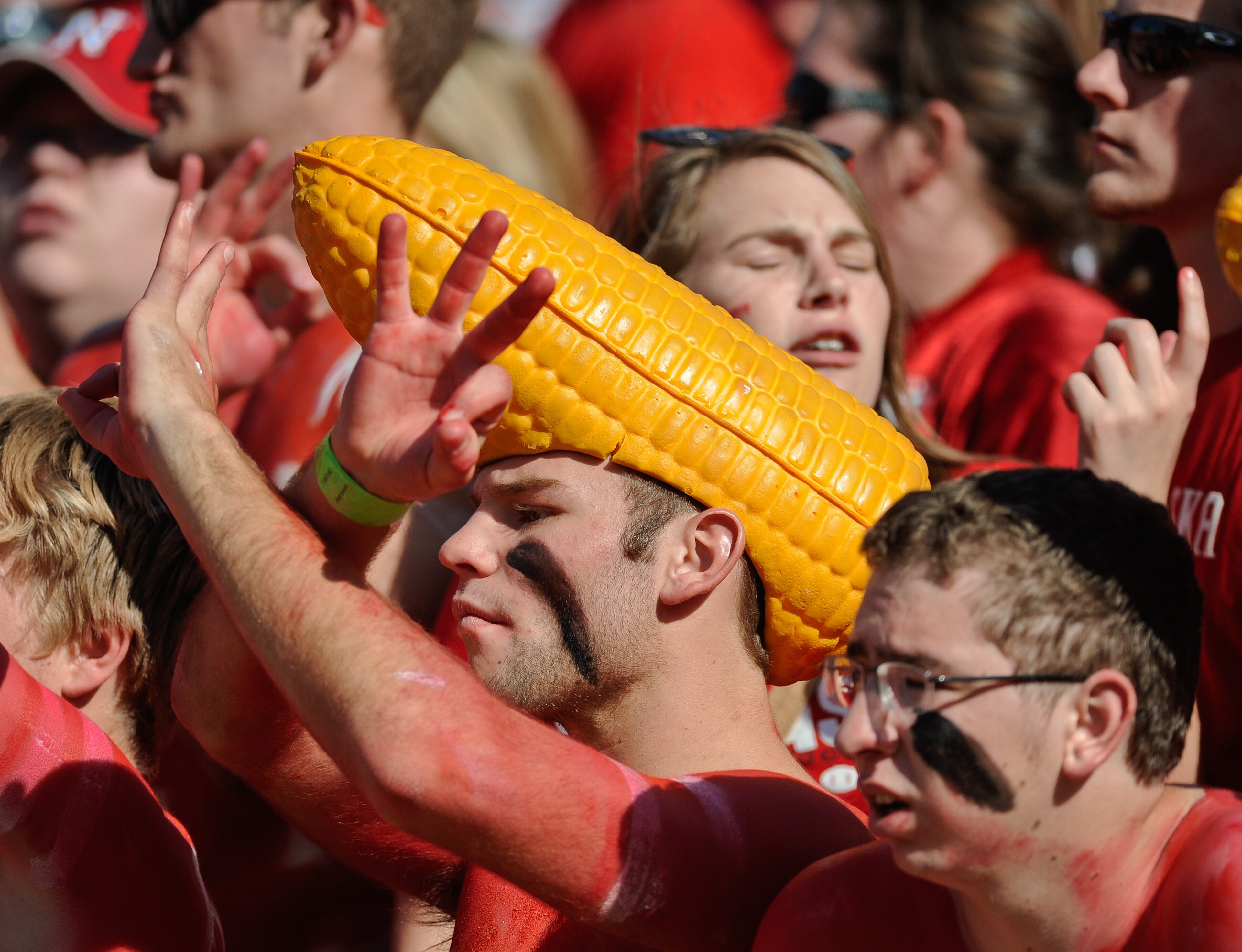 LINCOLN, NE - OCTOBER 16: Fans of the Nebraska Cornhuskers cheer after a 3 and out by their defense against the Texas Longhorns during first half action of their game at Memorial Stadium on October 16, 2010 in Lincoln, Nebraska. Texas Defeated Nebraska 20