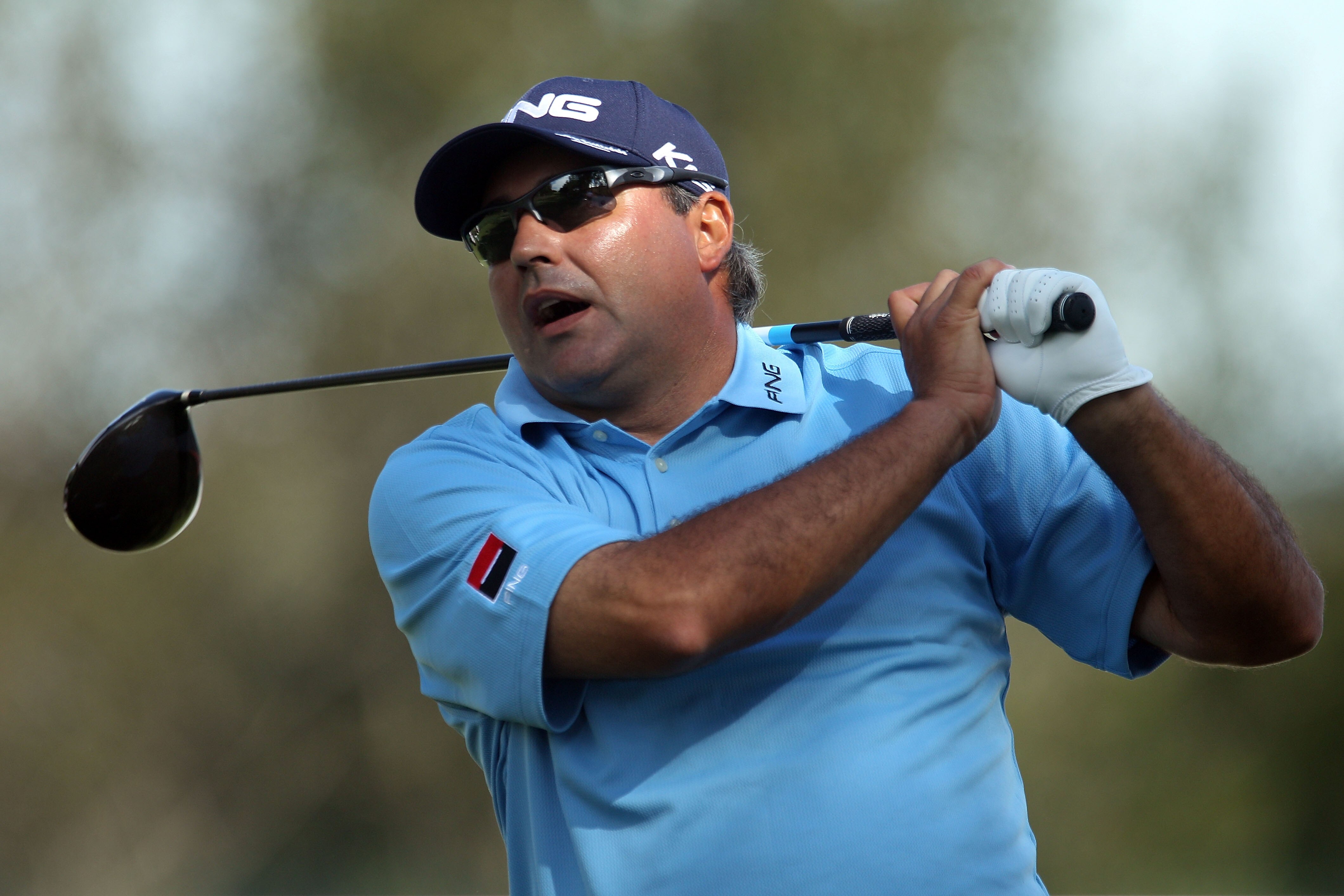 LEMONT, IL - SEPTEMBER 09:  Angel Cabrera of Argentina tees off on the 15th hole during the first round of the BMW Championship at Cog Hill Golf & Country Club on September 9, 2010 in Lemont, Illinois.  (Photo by Scott Halleran/Getty Images)