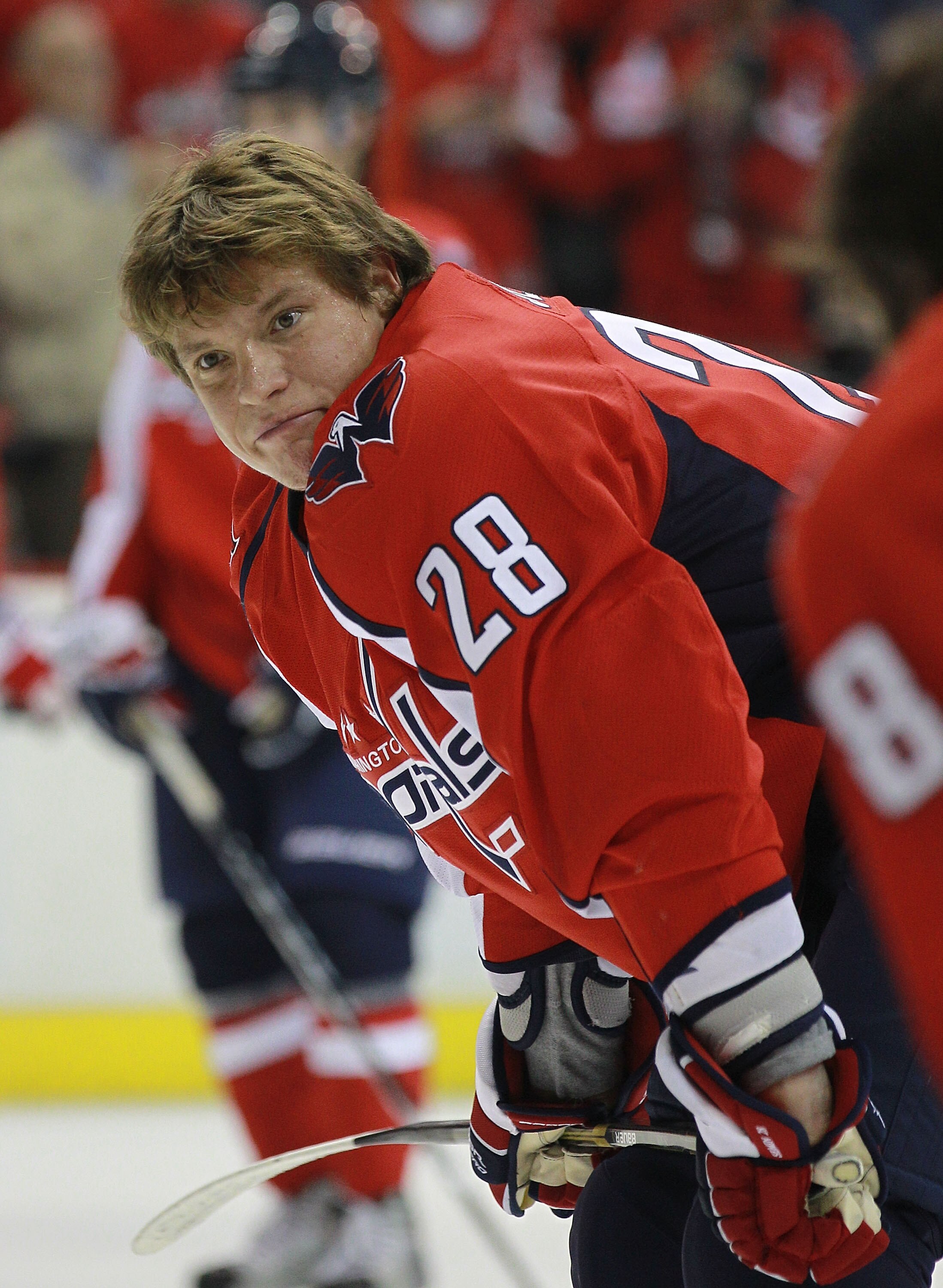 WASHINGTON - OCTOBER 13:  Alexander Semin #28 of the Washington Capitals skates against the New York Islanders at the Verizon Center on October 13, 2010 in Washington, DC.  (Photo by Bruce Bennett/Getty Images)