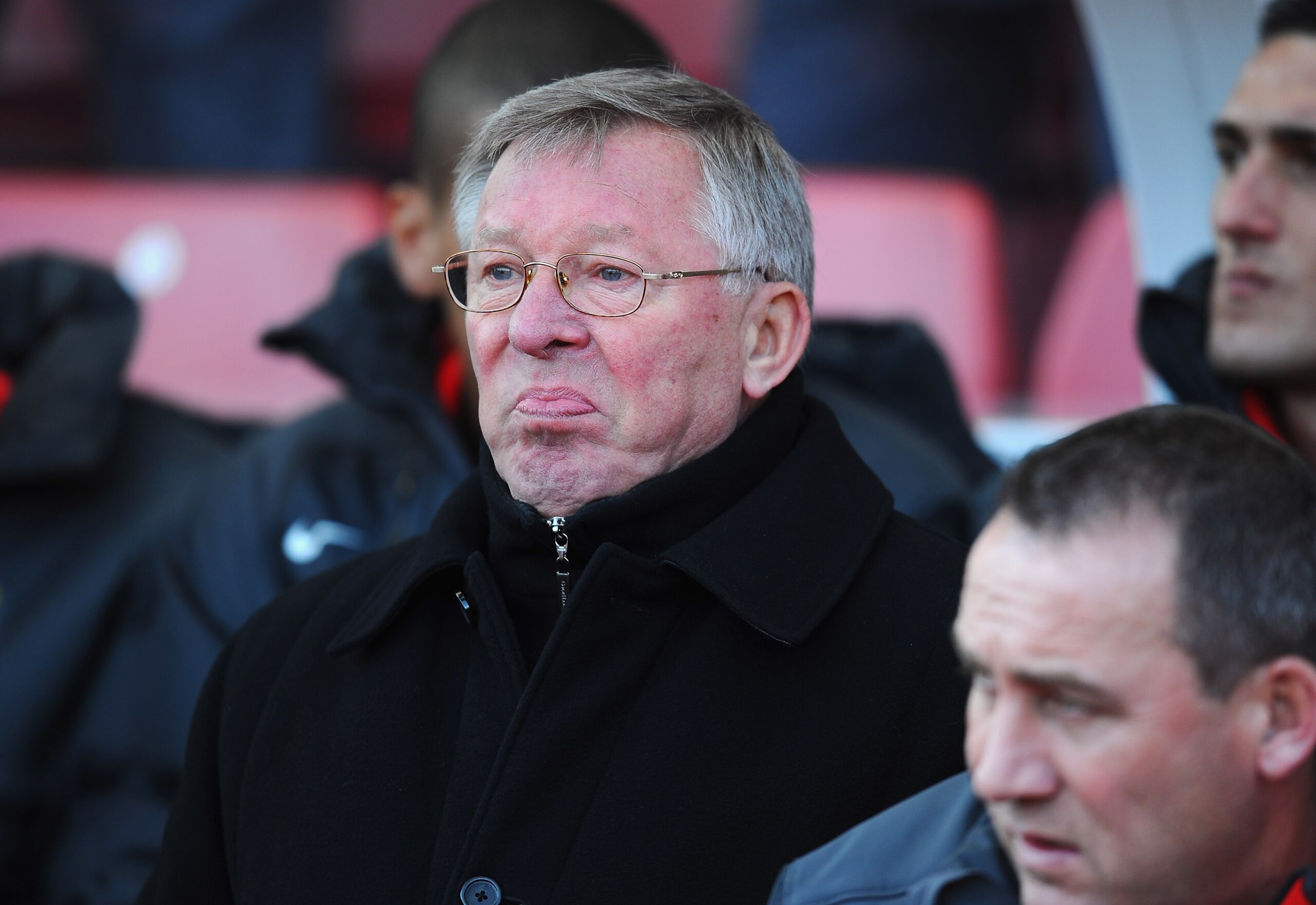 STOKE ON TRENT, ENGLAND - OCTOBER 24:  Sir Alex Ferguson  looks on during the Barclays Premier League match between Stoke City and Manchester United at Britannia Stadium on October 24, 2010 in Stoke on Trent, England.  (Photo by Mike Hewitt/Getty Images)