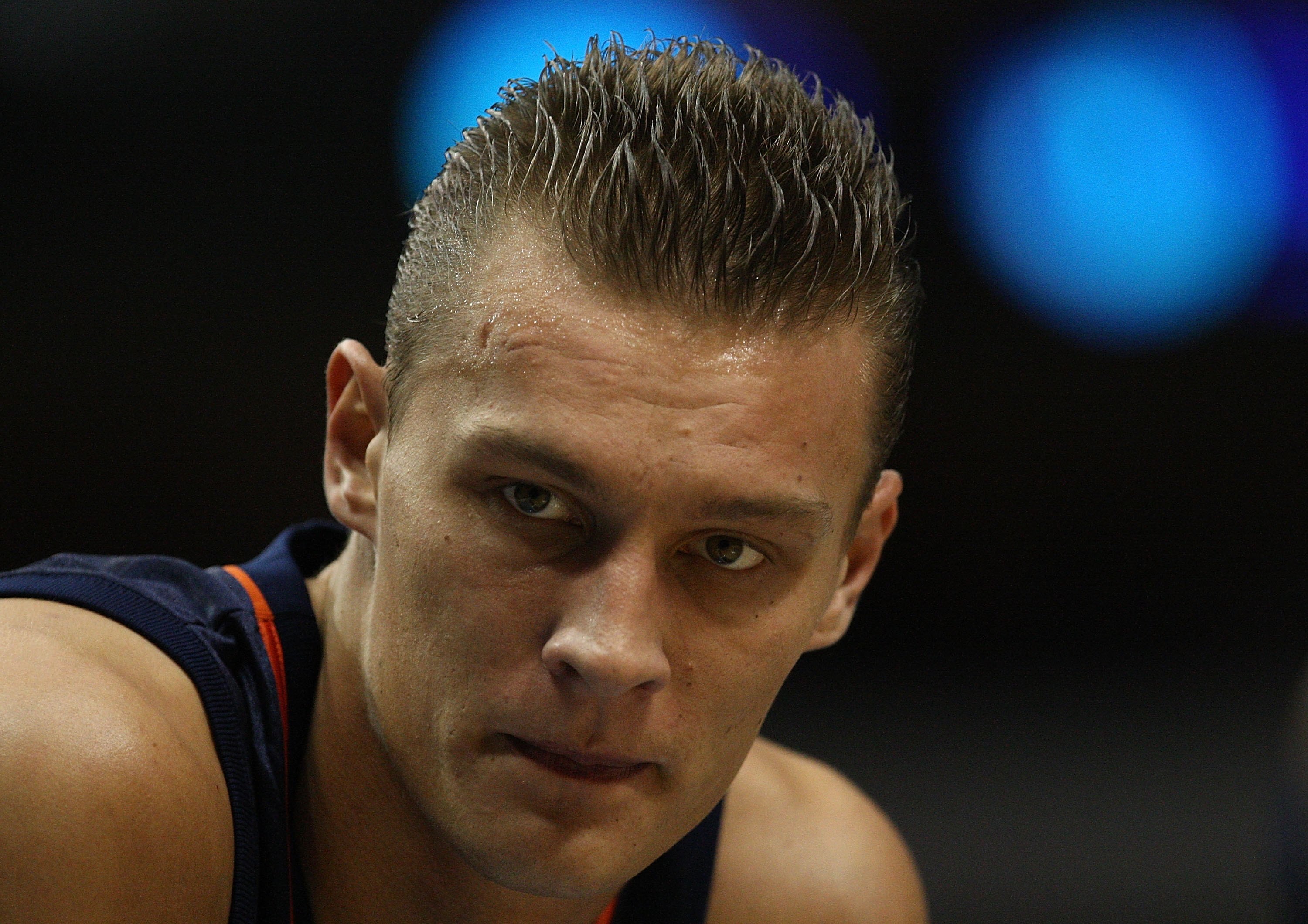 DALLAS - JANUARY 28:  Andris Biedrins #15 of the Golden State Warriors during play against the Dallas Mavericks on January 28, 2008 at American Airlines Center in Dallas, Texas.  NOTE TO USER: User expressly acknowledges and agrees that, by downloading an