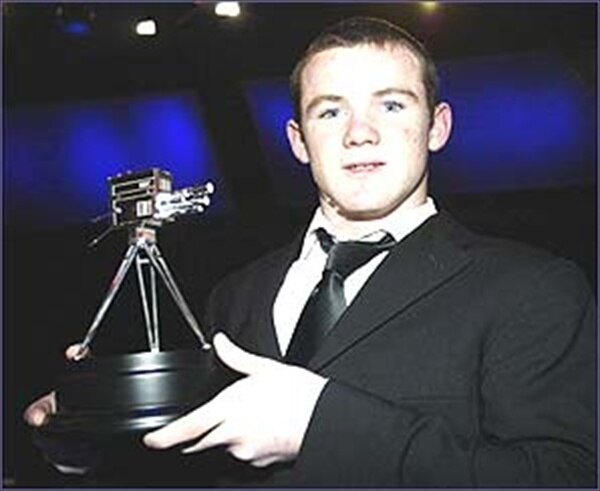 Wayne Rooney wins the BBC Sports' 2002 Young Personality of the Year award (Picture)