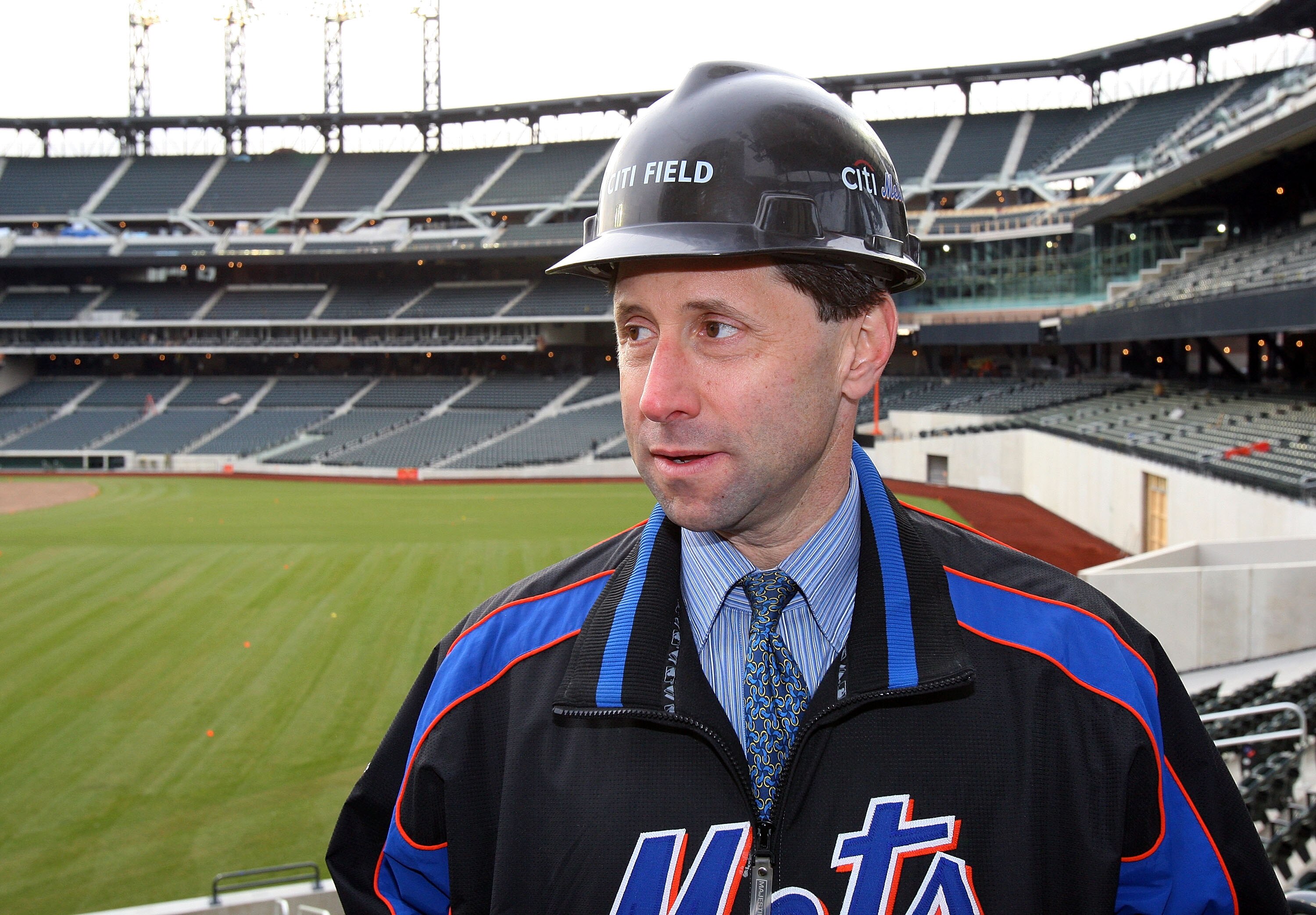 NEW YORK - DECEMBER 02:  New York Mets chief operating officer Jeff Wilpon looks on during a media tour of Citi Field on December 1, 2008 in the Flushing neighborhood of the Queens borough of New York City. The Mets will play their first game in the new b