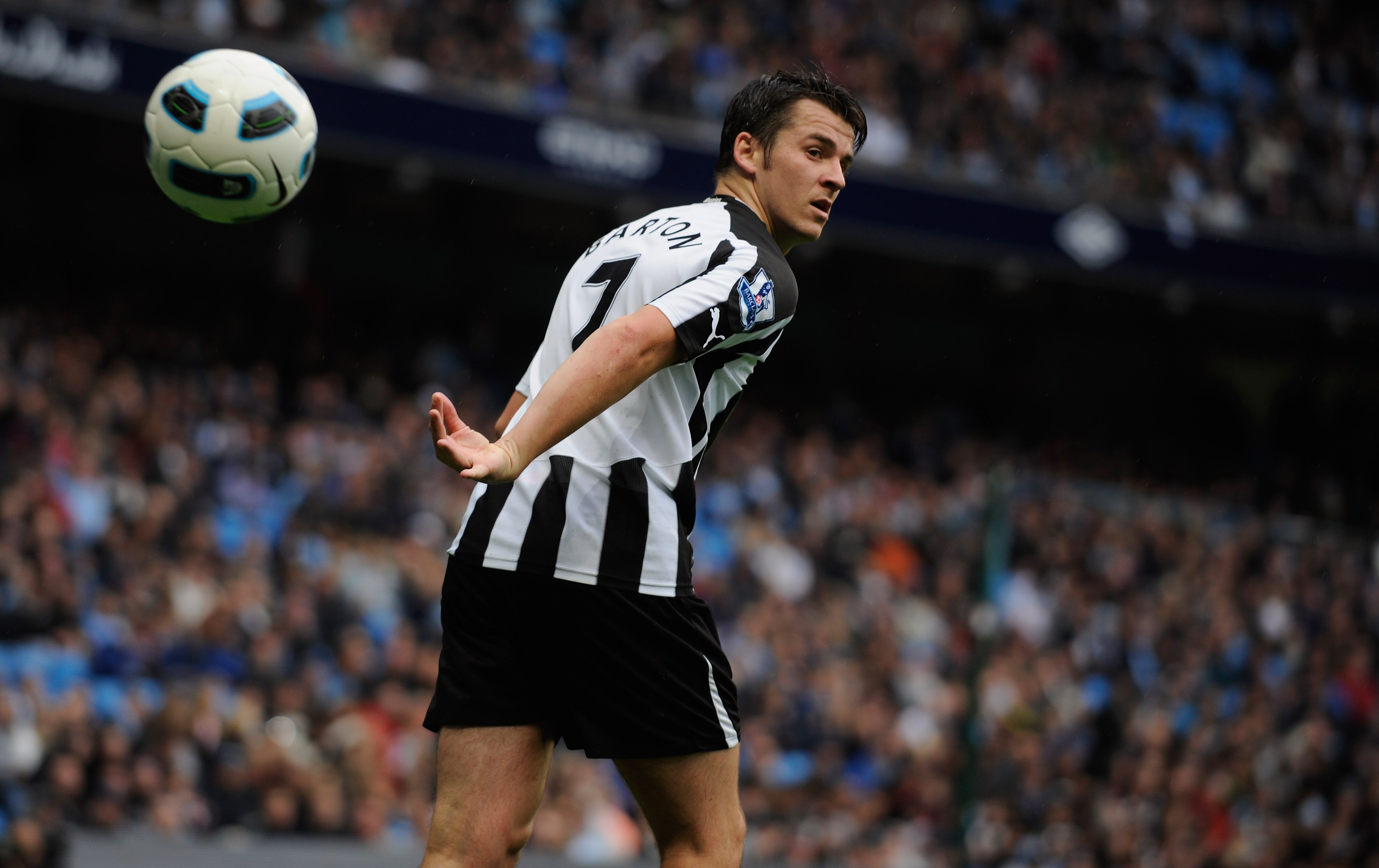 MANCHESTER, ENGLAND - OCTOBER 03: Joey Barton of Newcastle throws the ball during the Barclays Premier League match between Manchester City and Newcastle United at the City of Manchester Stadium on October 3, 2010 in Manchester, England. (Photo by Michae MANCHESTER, ENGLAND - OCTOBER 03: Joey Barton of Newcastle throws the ball during the Barclays Premier League match between Manchester City and Newcastle United at the City of Manchester Stadium on October 3, 2010 in Manchester, England. (Photo by Michae