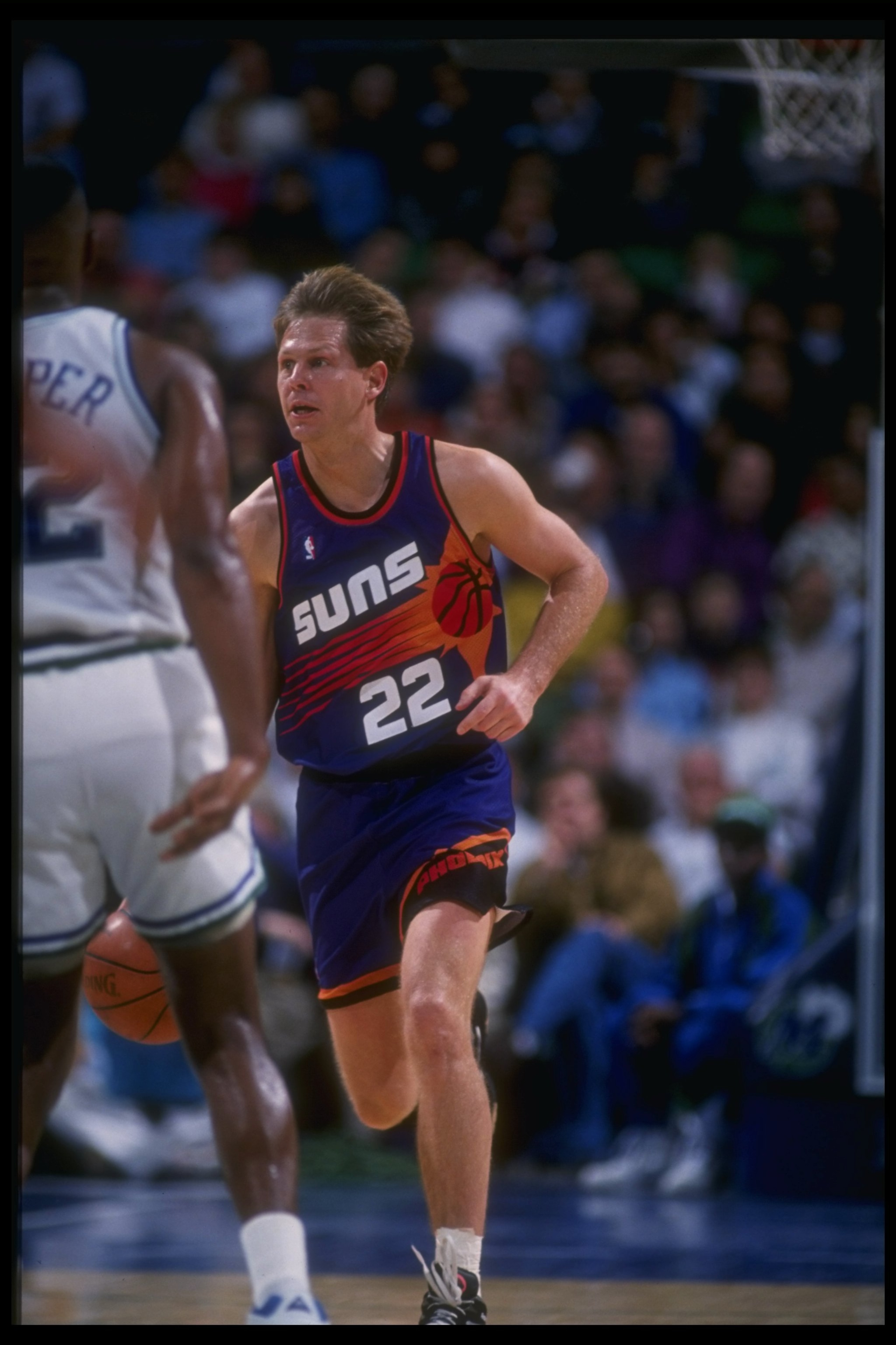 7 Jan 1993:  Guard Danny Ainge of the Phoenix Suns moves the ball during a game. Mandatory Credit: Layne Murdoch  /Allsport Mandatory Credit: Layne Murdoch  /Allsport