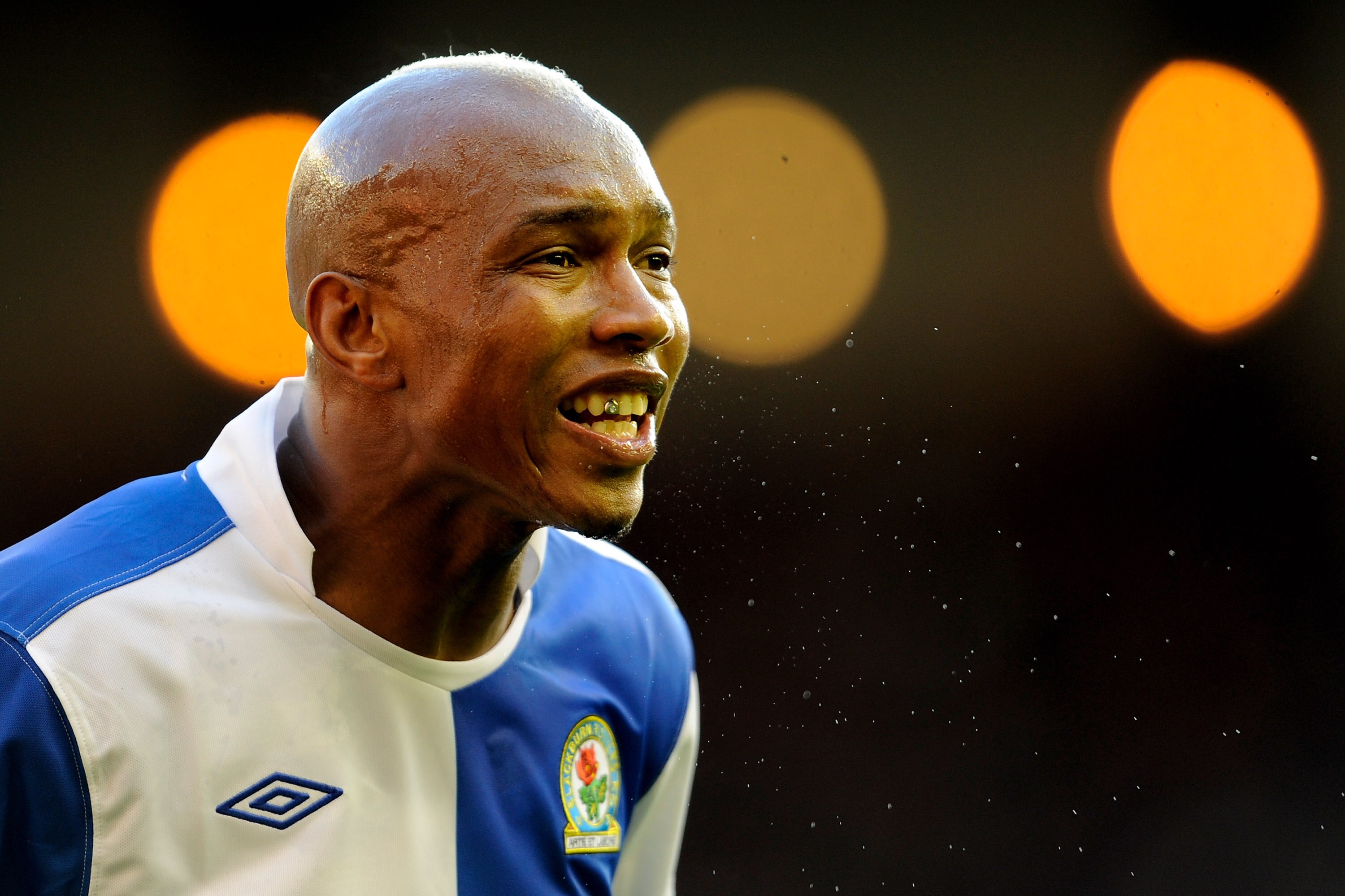 LIVERPOOL, ENGLAND - OCTOBER 24:  El Hadji Diouf of Blackburn Rovers reacts during the Barclays Premier League match between Liverpool and Blackburn Rovers at Anfield on October 24, 2010 in Liverpool, England. (Photo by Michael Regan/Getty Images)