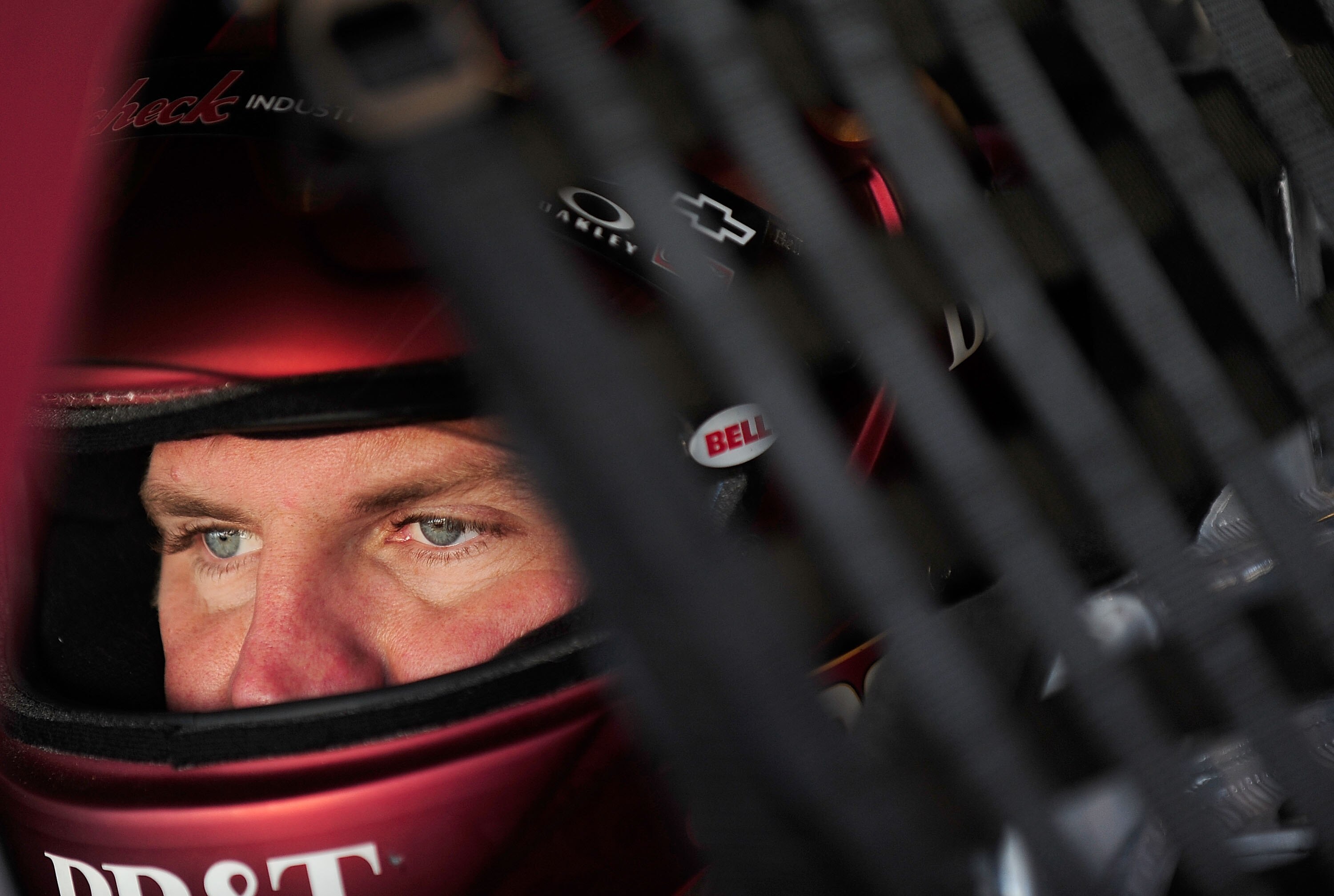 MARTINSVILLE, VA - OCTOBER 23:  Clint Bowyer, driver of the #33 BB&T Chevrolet, sits in his car during practice for the NASCAR Sprint Cup Series TUMS Fast Relief 500 at Martinsville Speedway on October 23, 2010 in Martinsville, Virginia.  (Photo by Rusty 