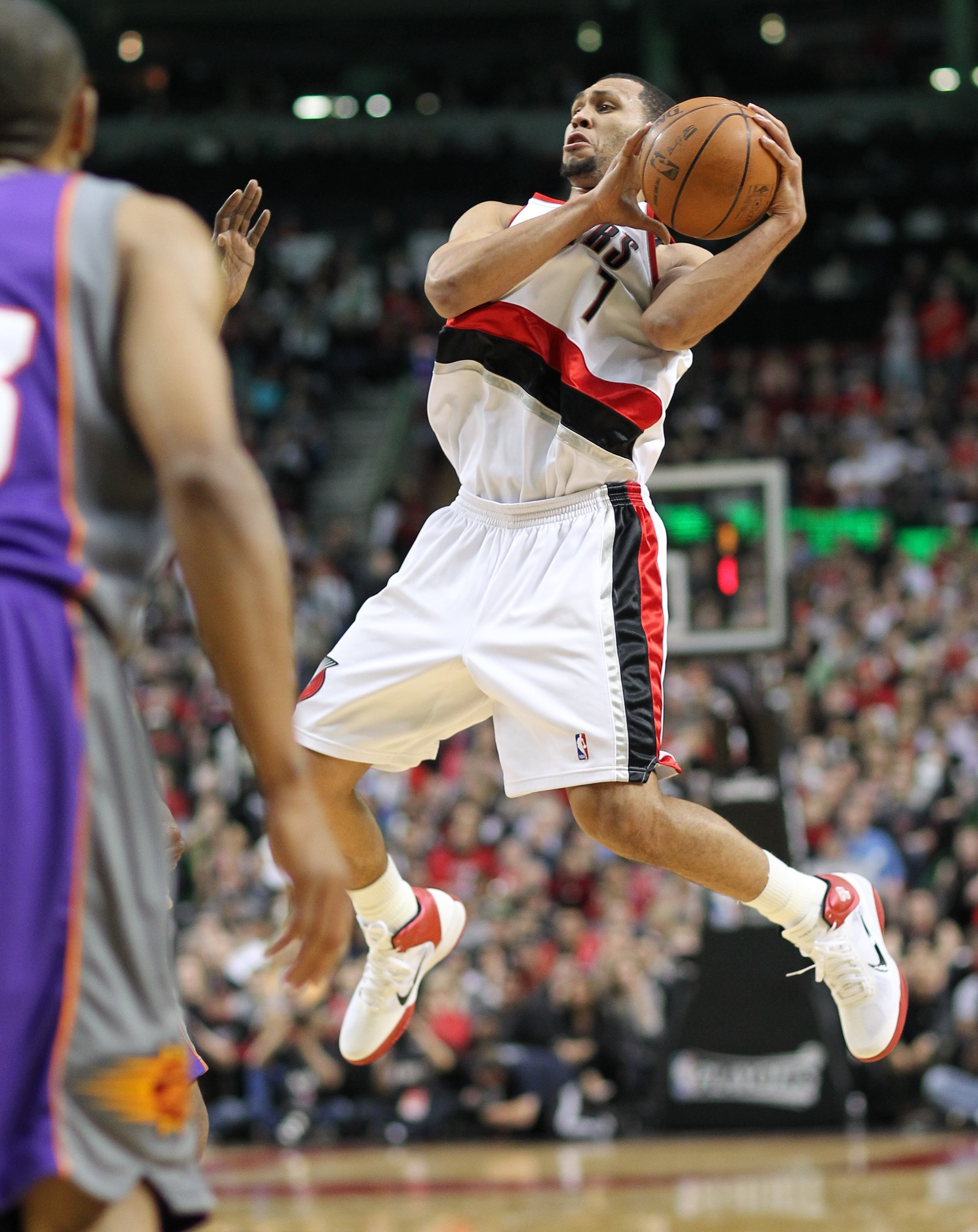PORTLAND, OR - APRIL 29:  Brandon Roy #7 of the Portland Trail Blazers in action against the Phoenix Suns during Game Six of the Western Conference Quarterfinals of the NBA Playoffs on April 29, 2010 at the Rose Garden in Portland, Oregon. The Suns defeat
