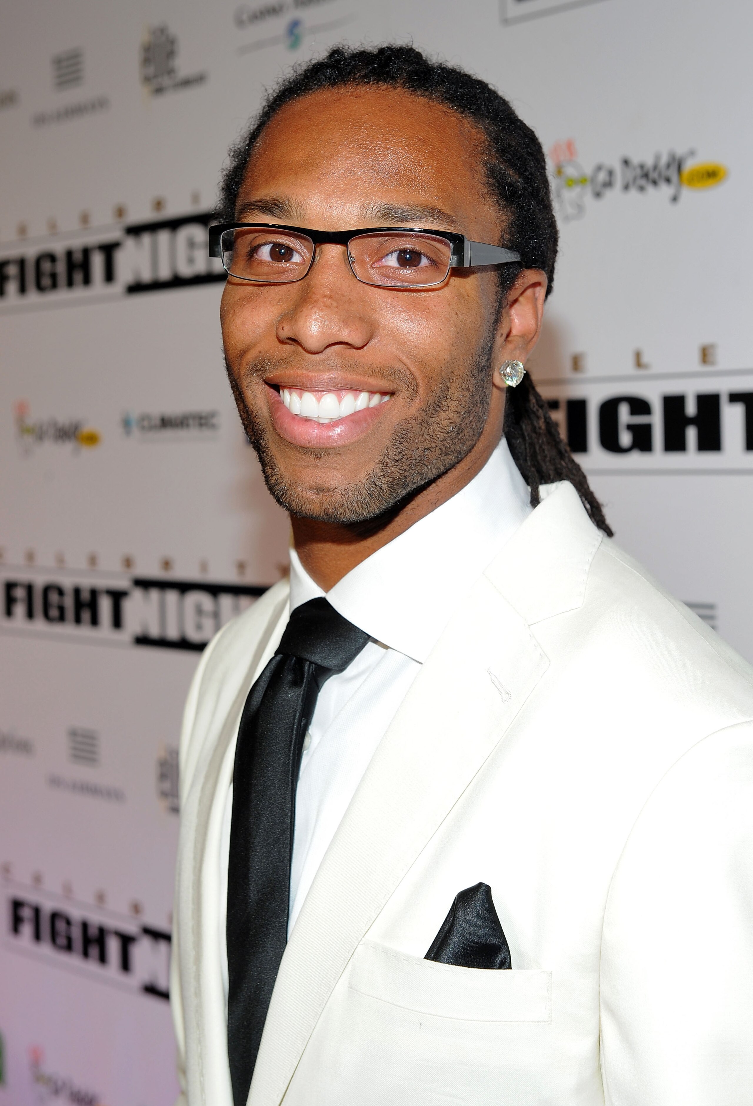 PHOENIX - MARCH 20:  NFL player Larry Fitzgerald attends the Celebrity Fight Night XVI  Founder's Dinner held at JW Marriott Desert Ridge Resort on March 19, 2010 in Phoenix, Arizona.  (Photo by Michael Buckner/Getty Images for Celebrity Fight Night)