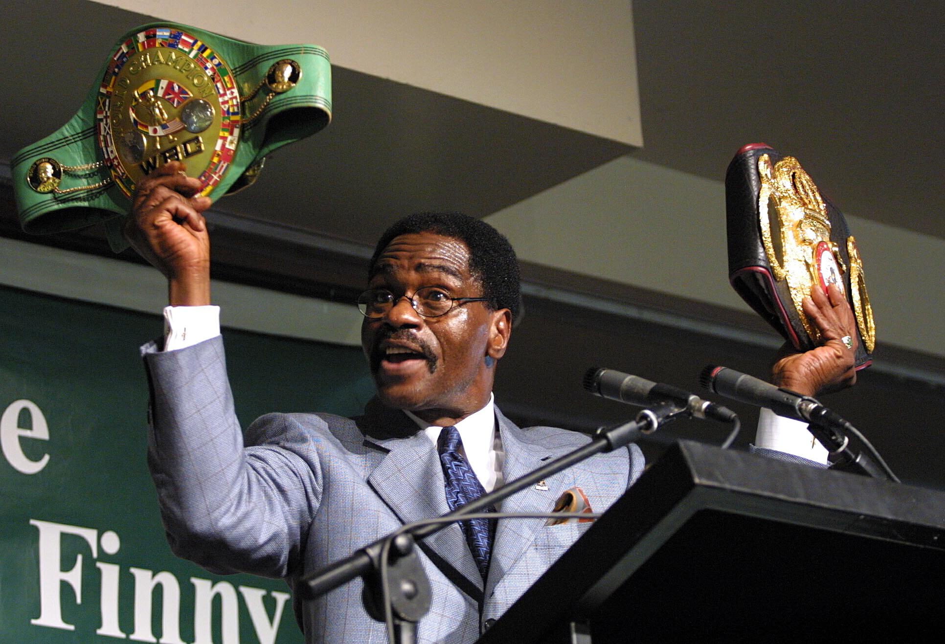 AUCKLAND, NEW ZEALAND - SEPTEMBER 21:  Former American boxer and justice campaigner Rubin 'Hurricane' Carter speaks at a luncheon today. Carter is in New Zealand as a guest of Joe Karam who is seeking David Bains release from prison.  (Photo by Michael Br