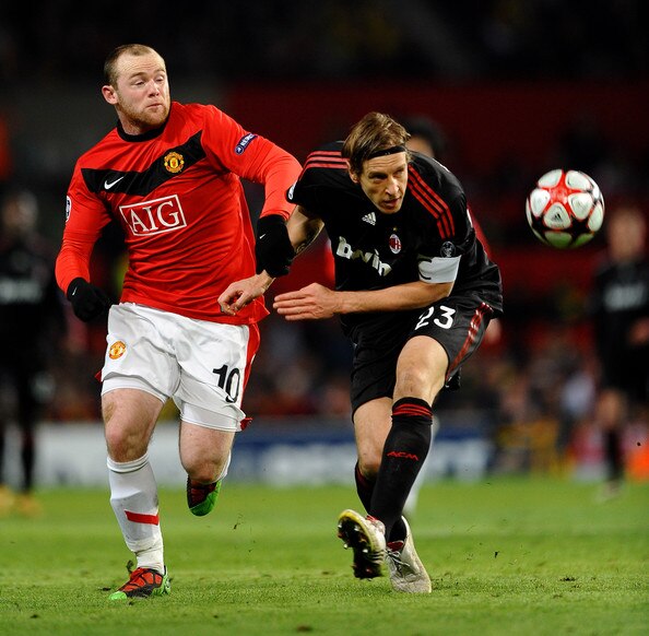 Wayne Rooney against AC Milan in the Champions League [Picture]