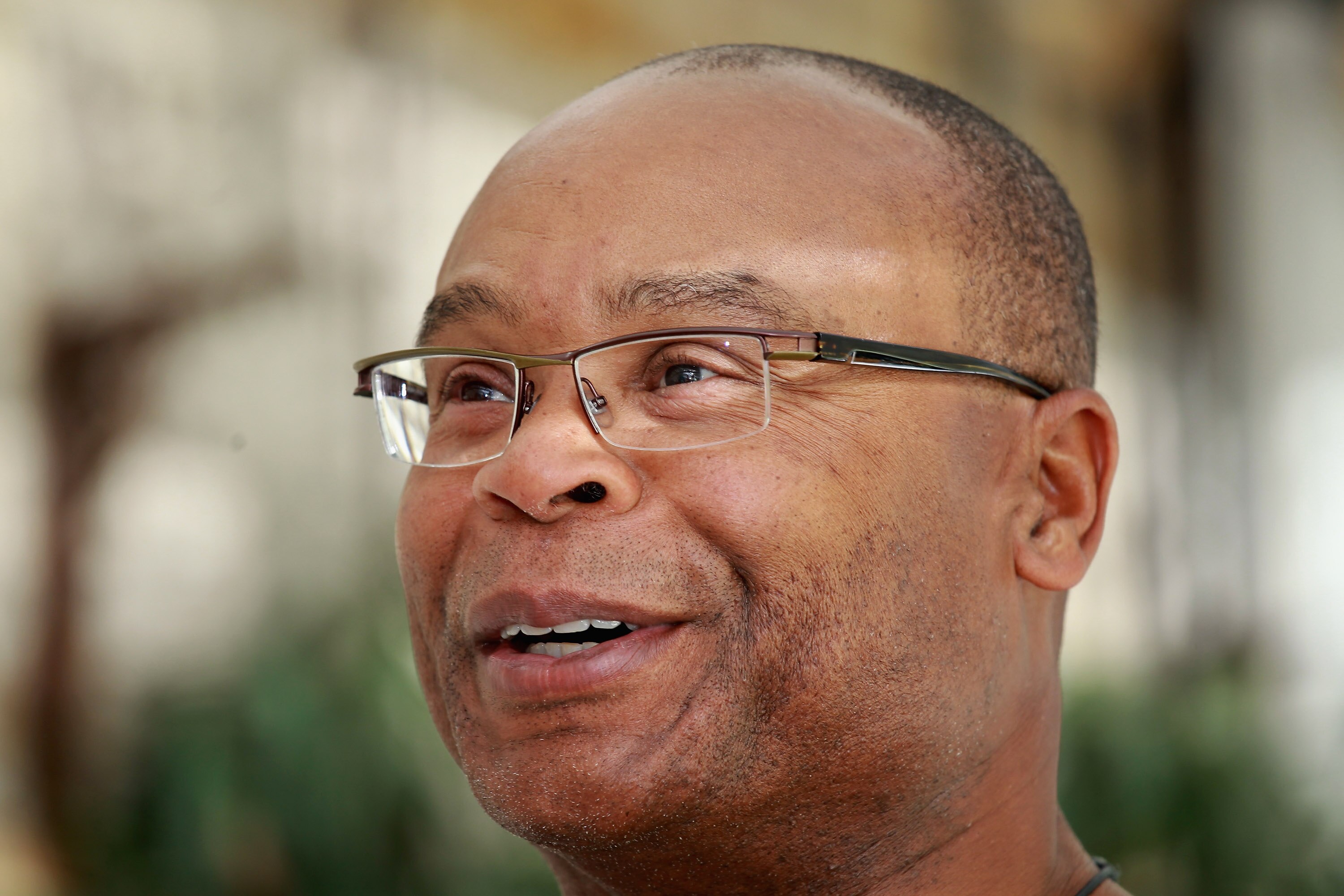 HERTFORD, ENGLAND - OCTOBER 25:  Head Coach Mike Singletary of the San Francisco 49ers addresses a press conference ahead of The San Francisco 49ers meeting the Denver Broncos in the NFL International Series regular-season match at Wembley Stadium on Octo