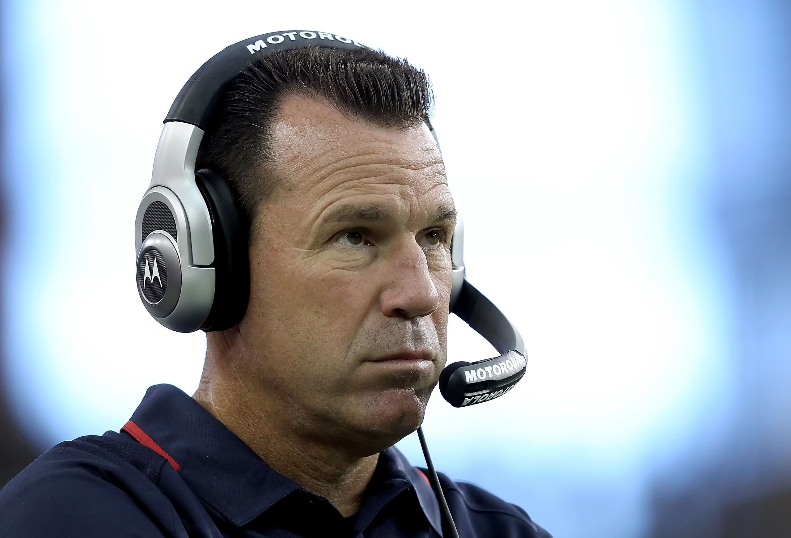 GLENDALE, AZ - AUGUST 14:  Head coach Gary Kubiak of the Houston Texans watches from the sidelines during preseason NFL game against the Arizona Cardinals at the University of Phoenix Stadium on August 14, 2010 in Glendale, Arizona.  (Photo by Christian P