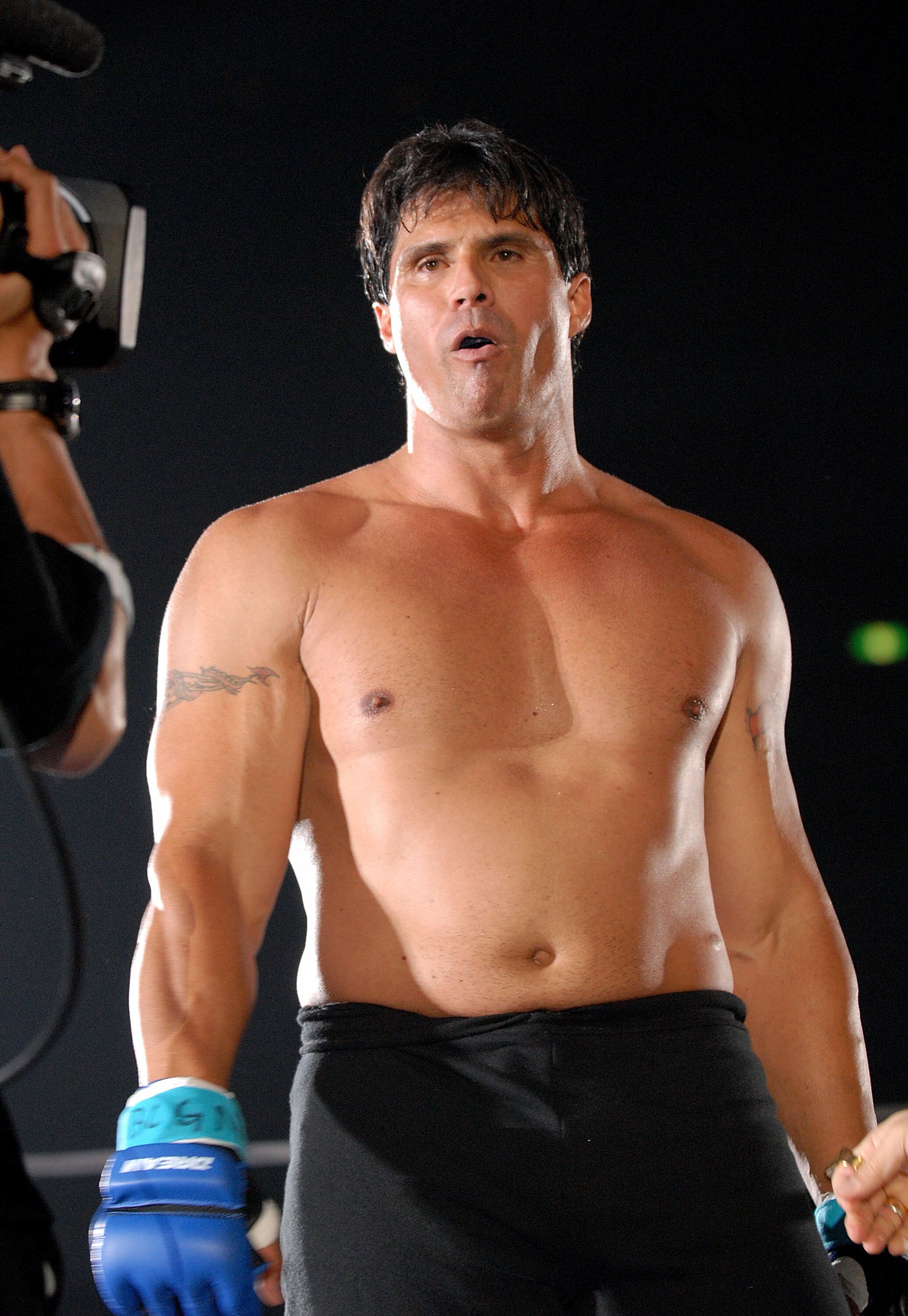 YOKOHAMA, JAPAN - MAY 26:  Former Oakland Athletics slugger Jose Canseco looks on prior to the match with Choi Hong-man at first Round of Super Hulk Tournament during Dream.9 at Yokohama Arena on May 26, 2009 in Yokohama, Kanagawa, Japan. Canseco lost at 