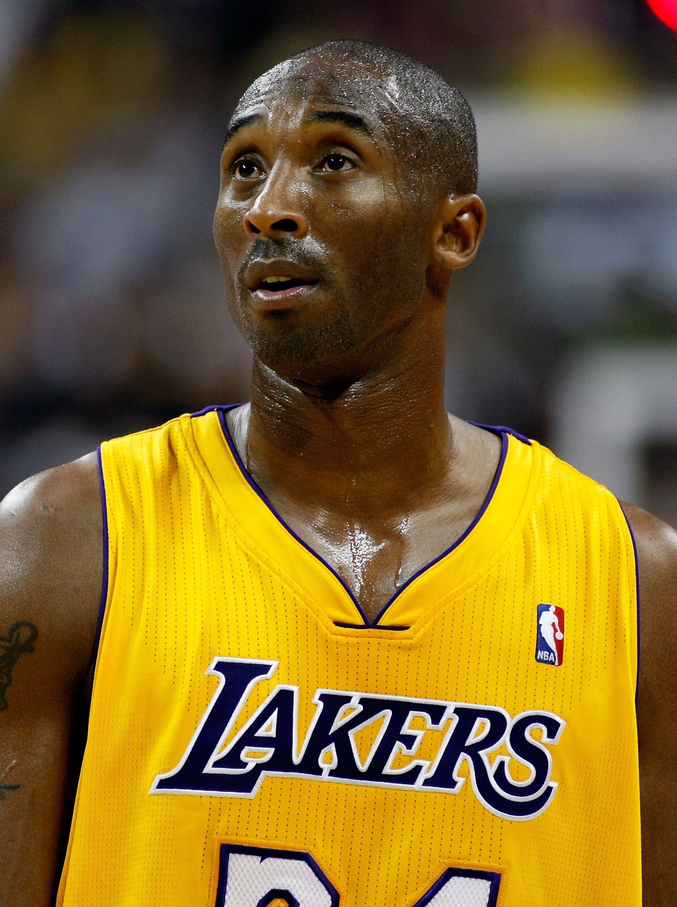 LAS VEGAS - OCTOBER 13:  Kobe Bryant #24 of the Los Angeles Lakers stands on the court during a preseason game against the Sacramento Kings at the Thomas & Mack Center October 13, 2010 in Las Vegas, Nevada. NOTE TO USER: User expressly acknowledges and ag