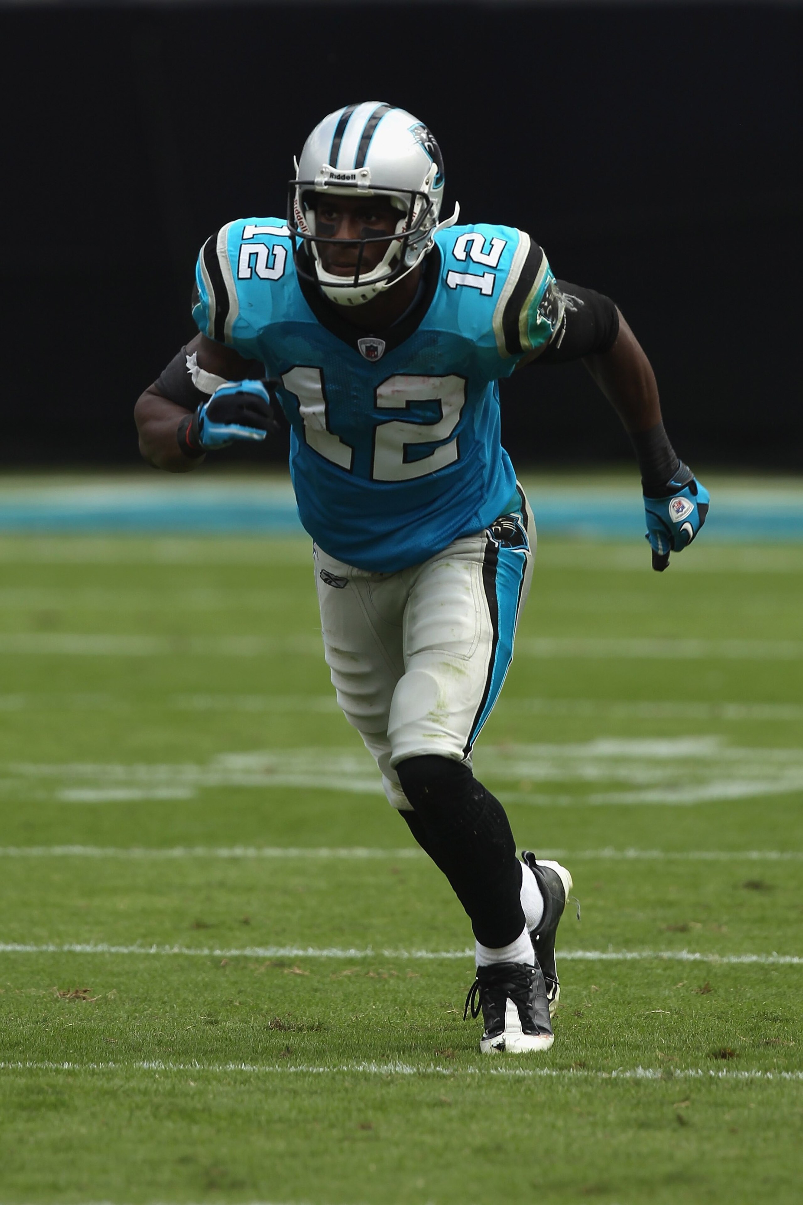 CHARLOTTE, NC - OCTOBER 24: David Gettis #12 of the Carolina Panthers against the San Francisco 49ers during their game at Bank of America Stadium on October 24, 2010 in Charlotte, North Carolina. (Photo by Streeter Lecka/Getty Images) CHARLOTTE, NC - OCTOBER 24: David Gettis #12 of the Carolina Panthers against the San Francisco 49ers during their game at Bank of America Stadium on October 24, 2010 in Charlotte, North Carolina. (Photo by Streeter Lecka/Getty Images)