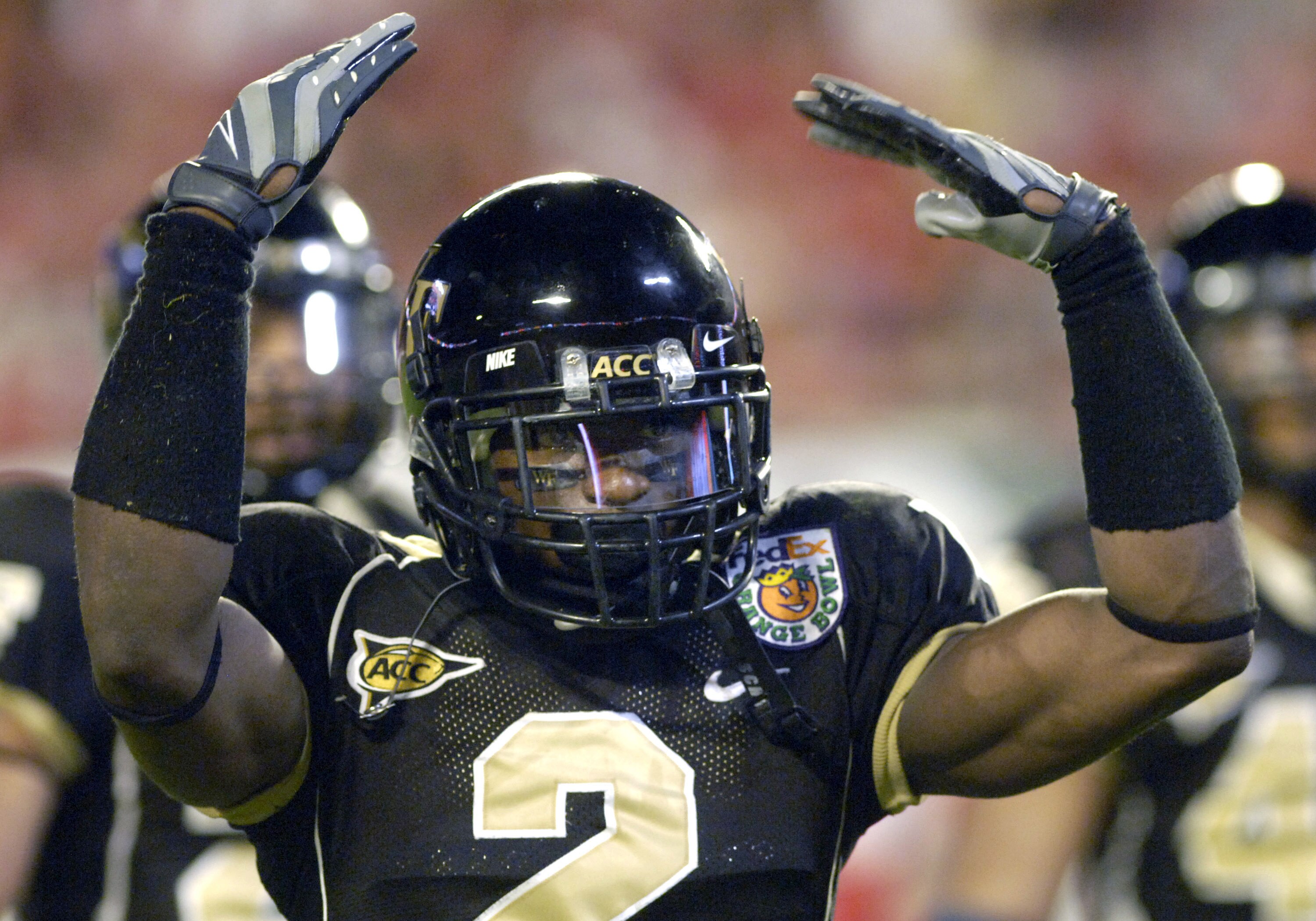 Wake Forest cornerback Alphonso Smith during the 73rd annual FedEx Orange Bowl between Louisville and Wake Forest at Dolphin Stadium in Miami, Florida on January 2, 2007. (Photo by A. Messerschmidt/Getty Images)