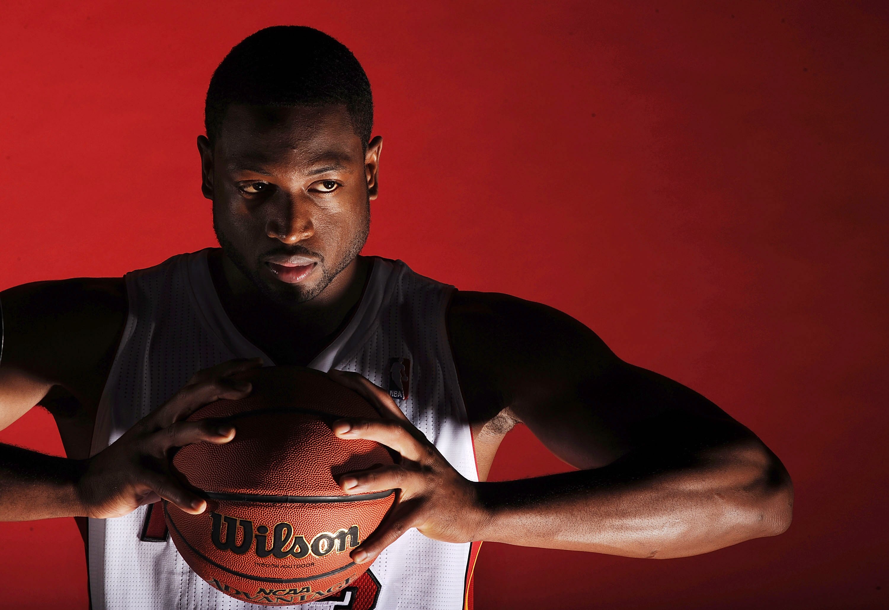 MIAMI - SEPTEMBER 27:  Dwyane Wade #3 of the Miami Heat pose for photos during media day at the Bank United Center on September 27, 2010 in Miami, NOTE TO USER: User expressly acknowledges and agrees that, by downloading and/or using this Photograph, user