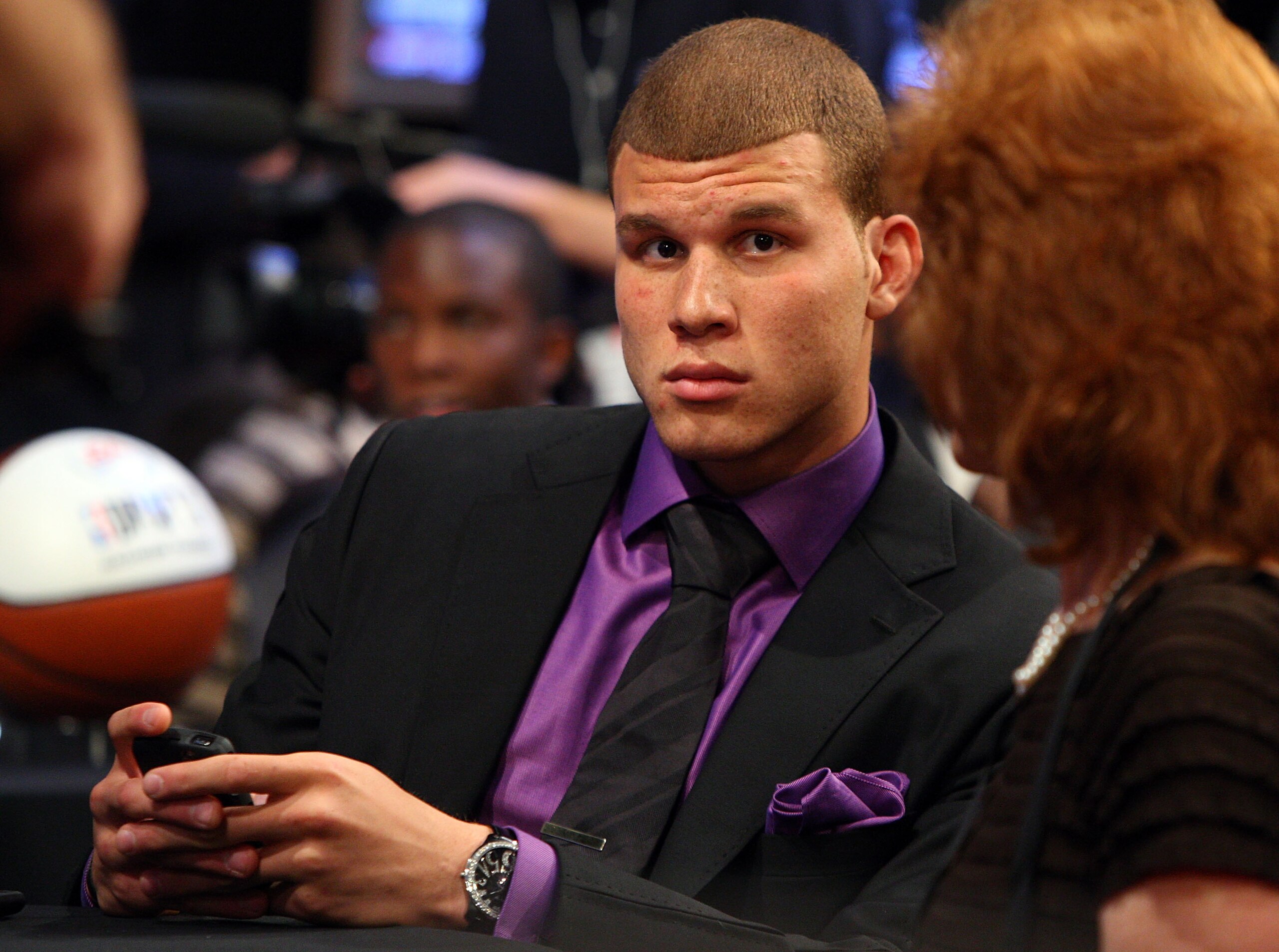 NEW YORK - JUNE 25:  Blake Griffin looks on prior to the 2009 NBA Draft at the Wamu Theatre at Madison Square Garden June 25, 2009 in New York City. NOTE TO USER: User expressly acknowledges and agrees that, by downloading and/or using this Photograph, Us