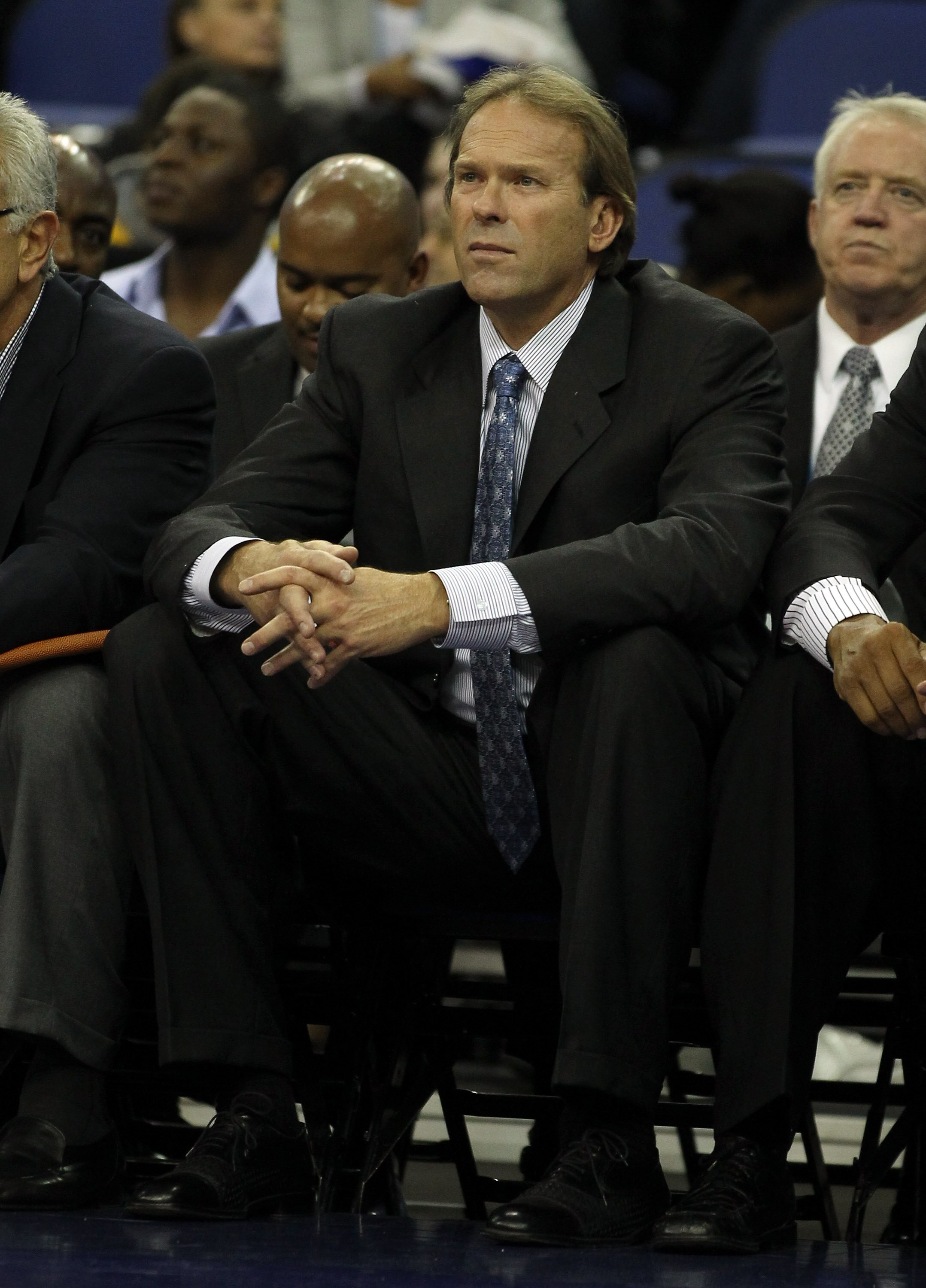 LONDON, ENGLAND - OCTOBER 04:  Head coach Kurt Rambis of the Minnesota Timberwolves during the NBA Europe Live match between the Los Angeles Lakers and the Minnesota Timberwolves at the O2 arena on October 4, 2010 in London, England.  (Photo by Bryn Lenno