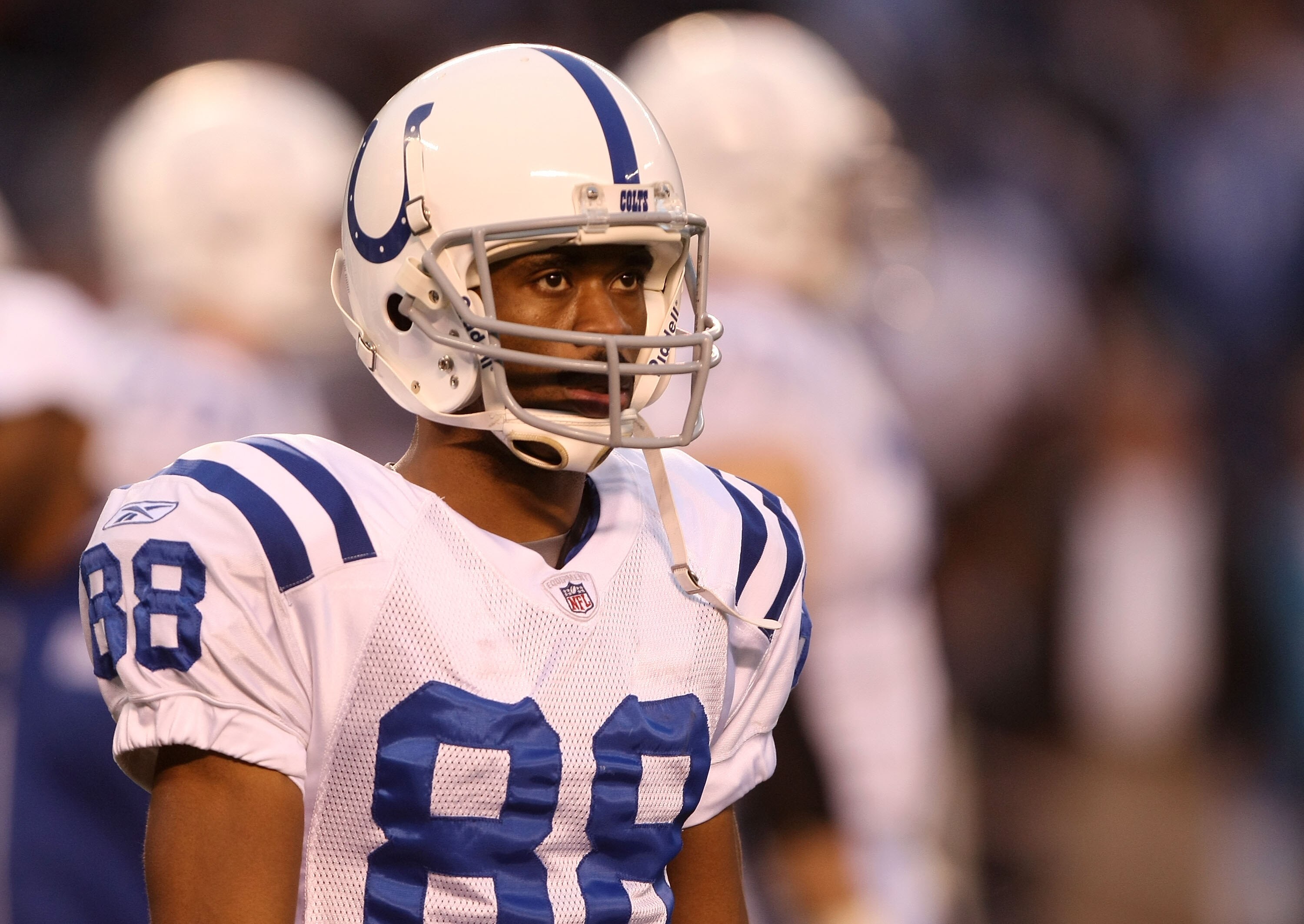 SAN DIEGO - JANUARY 03:  Wide receiver Marvin Harrison #88 of the Indianapolis Colts warms up prior to the AFC Wild Card Game against the San Diego Chargers on January 3, 2009 at Qualcomm Stadium in San Diego, California.  (Photo by Stephen Dunn/Getty Ima
