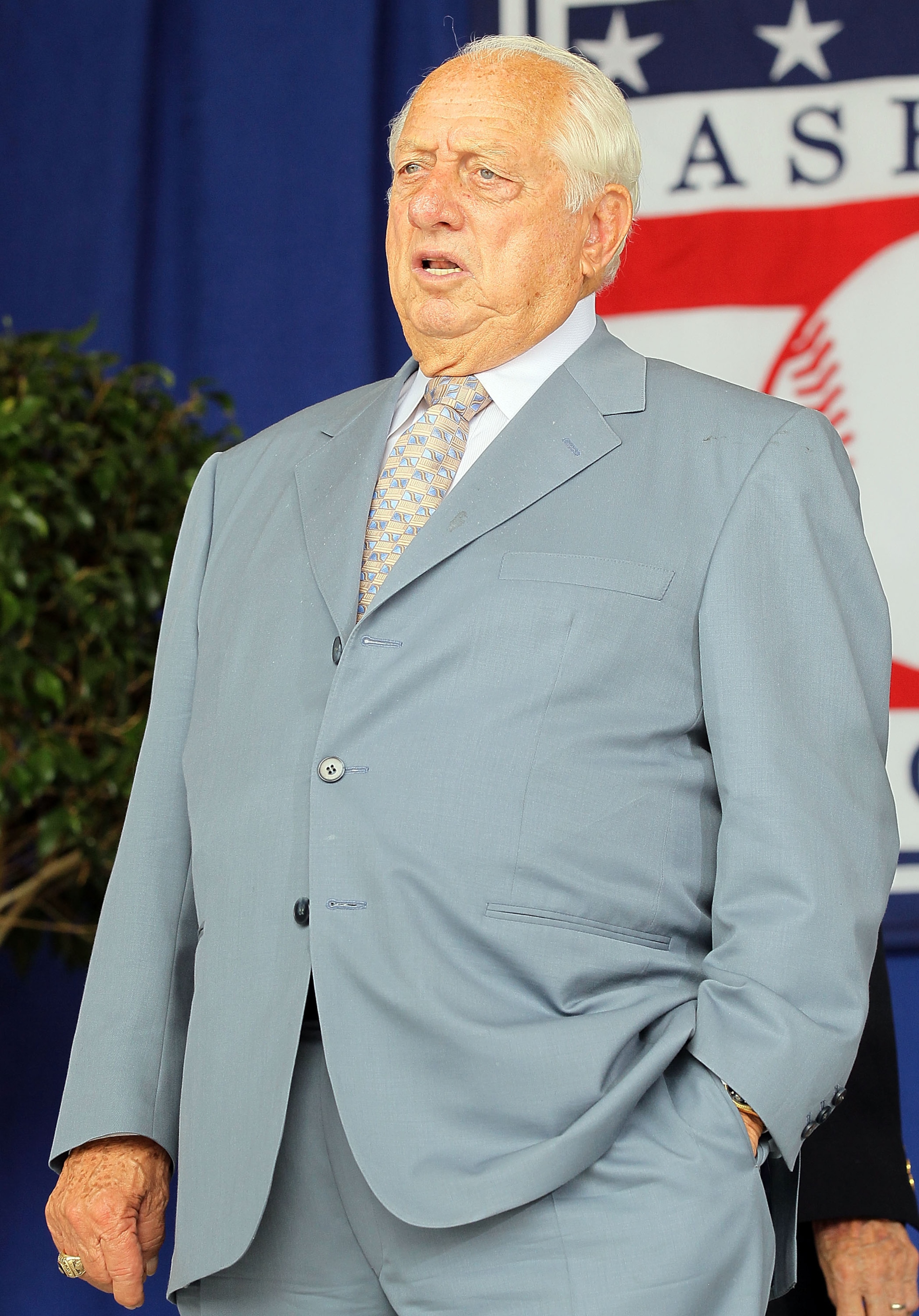 COOPERSTOWN, NY - JULY 25: Hall of Famer Tommy Lasorda attends the Baseball Hall of Fame induction ceremony at Clark Sports Center on July 25, 20010 in Cooperstown, New York. (Photo by Jim McIsaac/Getty Images) COOPERSTOWN, NY - JULY 25: Hall of Famer Tommy Lasorda attends the Baseball Hall of Fame induction ceremony at Clark Sports Center on July 25, 20010 in Cooperstown, New York. (Photo by Jim McIsaac/Getty Images)