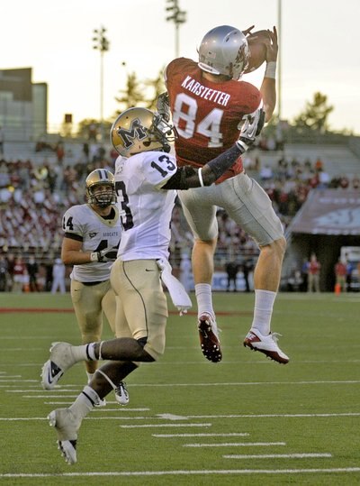 Jared Karstetter is one half of a formidable receiver tandem for Washington State.