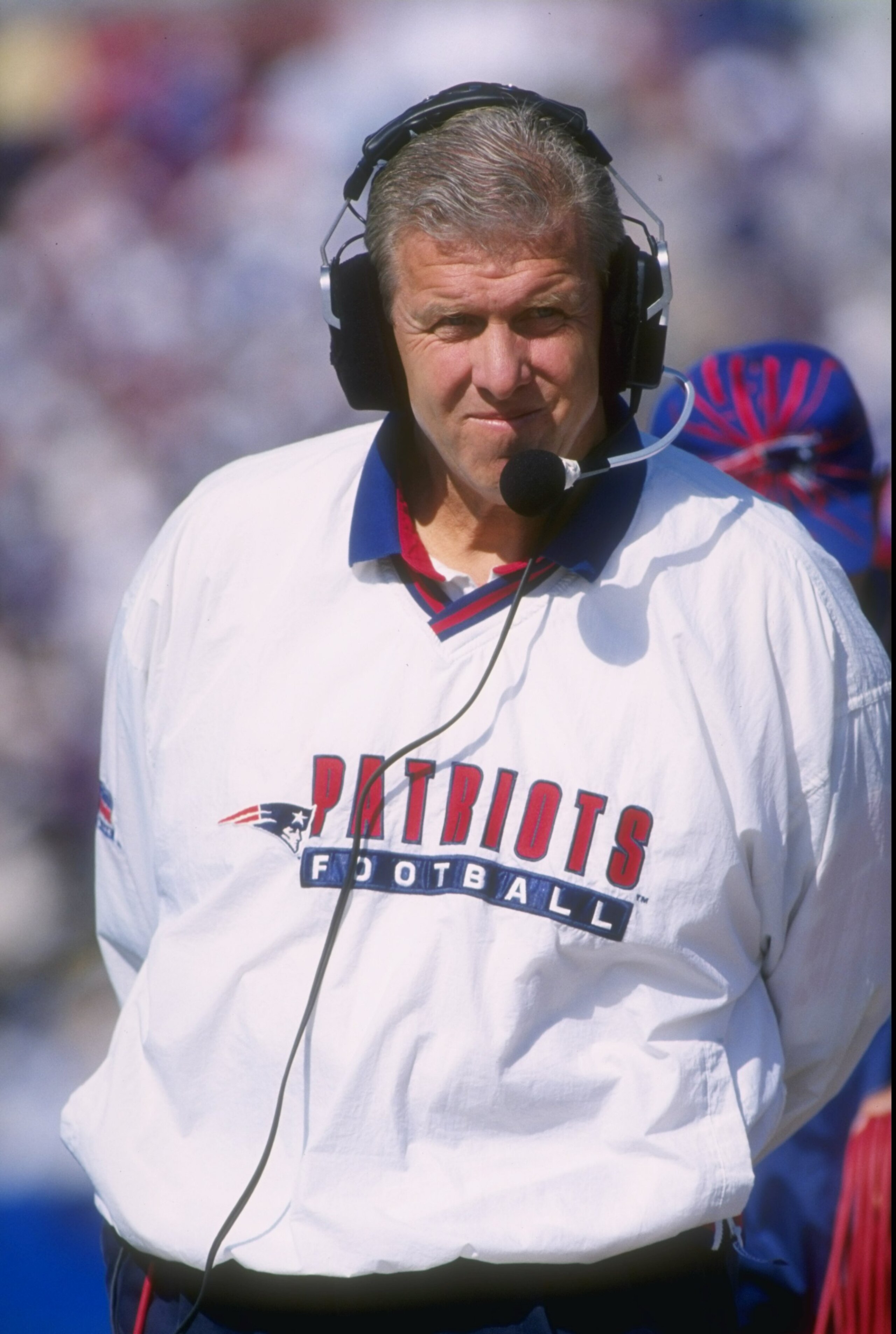 Head coach Bill Parcells of the New England Patriots looks on from the sideline as he watchs a play in the Patriots 27-22 loss to the Washington Redskins at Foxboro Stadium in Foxboro, Massachusetts, October 13, 1996. Mandatory Credit: Simon Bruty /Alls Head coach Bill Parcells of the New England Patriots looks on from the sideline as he watchs a play in the Patriots 27-22 loss to the Washington Redskins at Foxboro Stadium in Foxboro, Massachusetts, October 13, 1996. Mandatory Credit: Simon Bruty /Alls