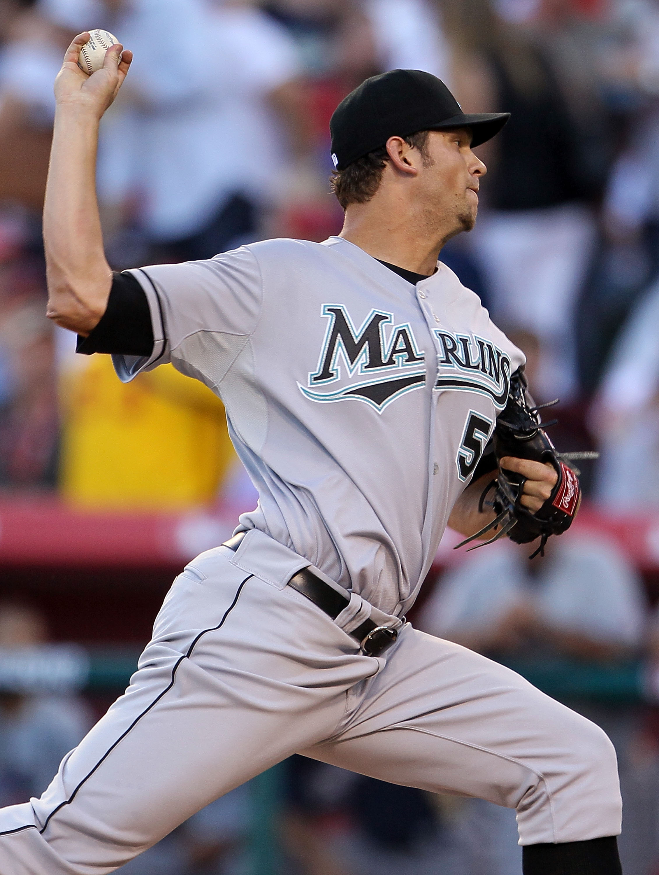 ANAHEIM, CA - JULY 13: National League All-Star Josh Johnson #55 of the Florida Marlins throws a ptich during the 81st MLB All-Star Game at Angel Stadium of Anaheim on July 13, 2010 in Anaheim, California. (Photo by Jeff Gross/Getty Images) ANAHEIM, CA - JULY 13: National League All-Star Josh Johnson #55 of the Florida Marlins throws a ptich during the 81st MLB All-Star Game at Angel Stadium of Anaheim on July 13, 2010 in Anaheim, California. (Photo by Jeff Gross/Getty Images)