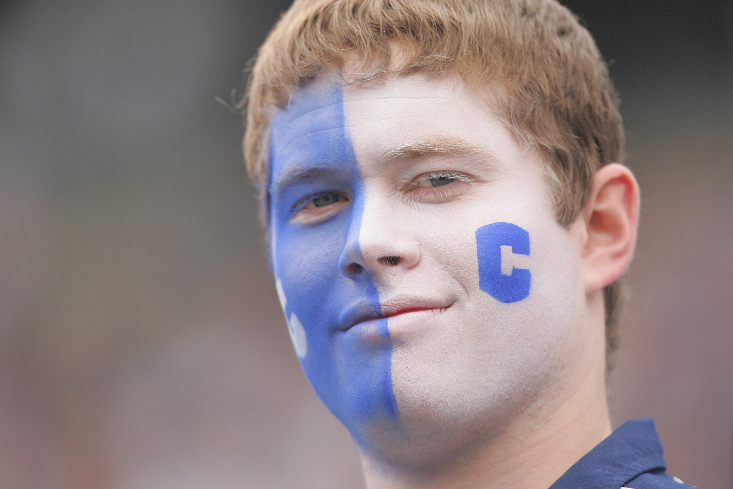 CHARLOTTE, NC - DECEMBER 29:  A fan looks on during the game between the Wake Forest Demon Deacons and the Connecticut Huskies at Bank of America Stadium on December 29, 2007 in Charlotte, North Carolina. (Photo by Streeter Lecka/Getty Images)