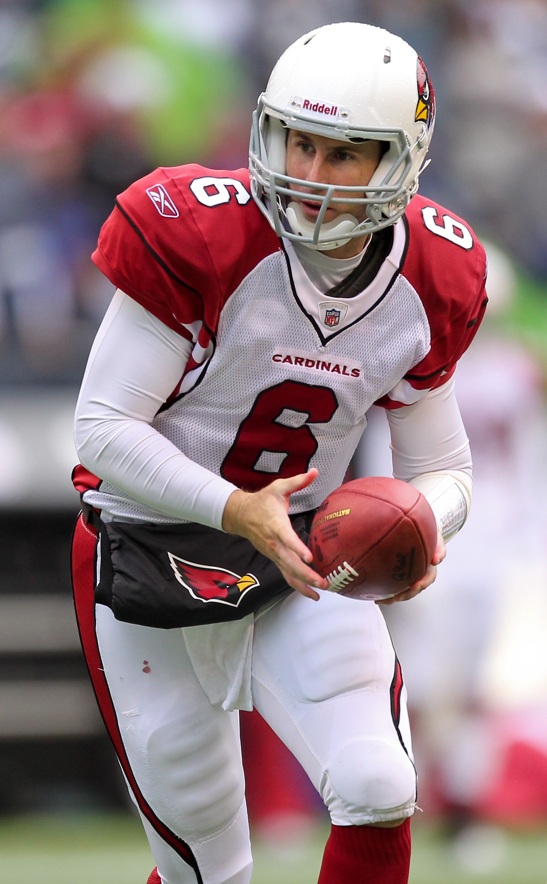 SEATTLE - OCTOBER 24: Quarterback Max Hall #6 of the Arizona Cardinals readies to hand off against the Seattle Seahawks at Qwest Field on October 24, 2010 in Seattle, Washington. (Photo by Otto Greule Jr/Getty Images) SEATTLE - OCTOBER 24: Quarterback Max Hall #6 of the Arizona Cardinals readies to hand off against the Seattle Seahawks at Qwest Field on October 24, 2010 in Seattle, Washington. (Photo by Otto Greule Jr/Getty Images)