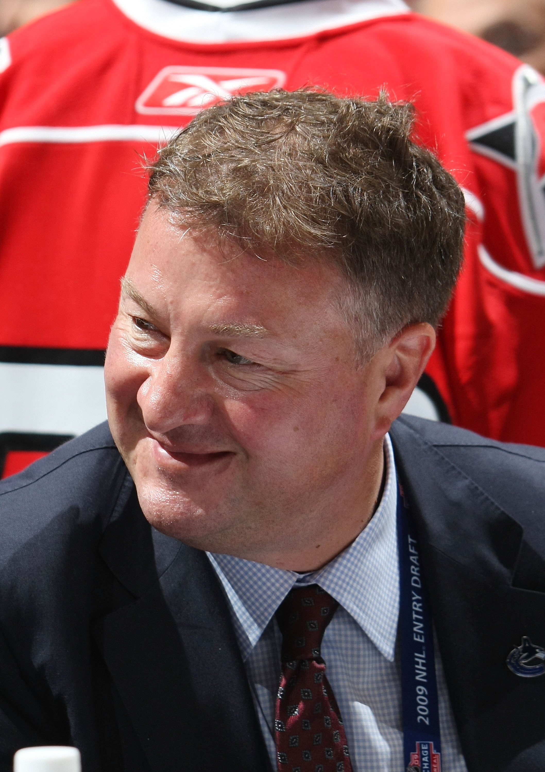 MONTREAL, QC - JUNE 27:  Mike Gillis of the Vancouver Canucks photographed during the 2009 NHL Entry Draft at the Bell Centre on June 27, 2009 in Montreal, Quebec, Canada.  (Photo by Bruce Bennett/Getty Images)