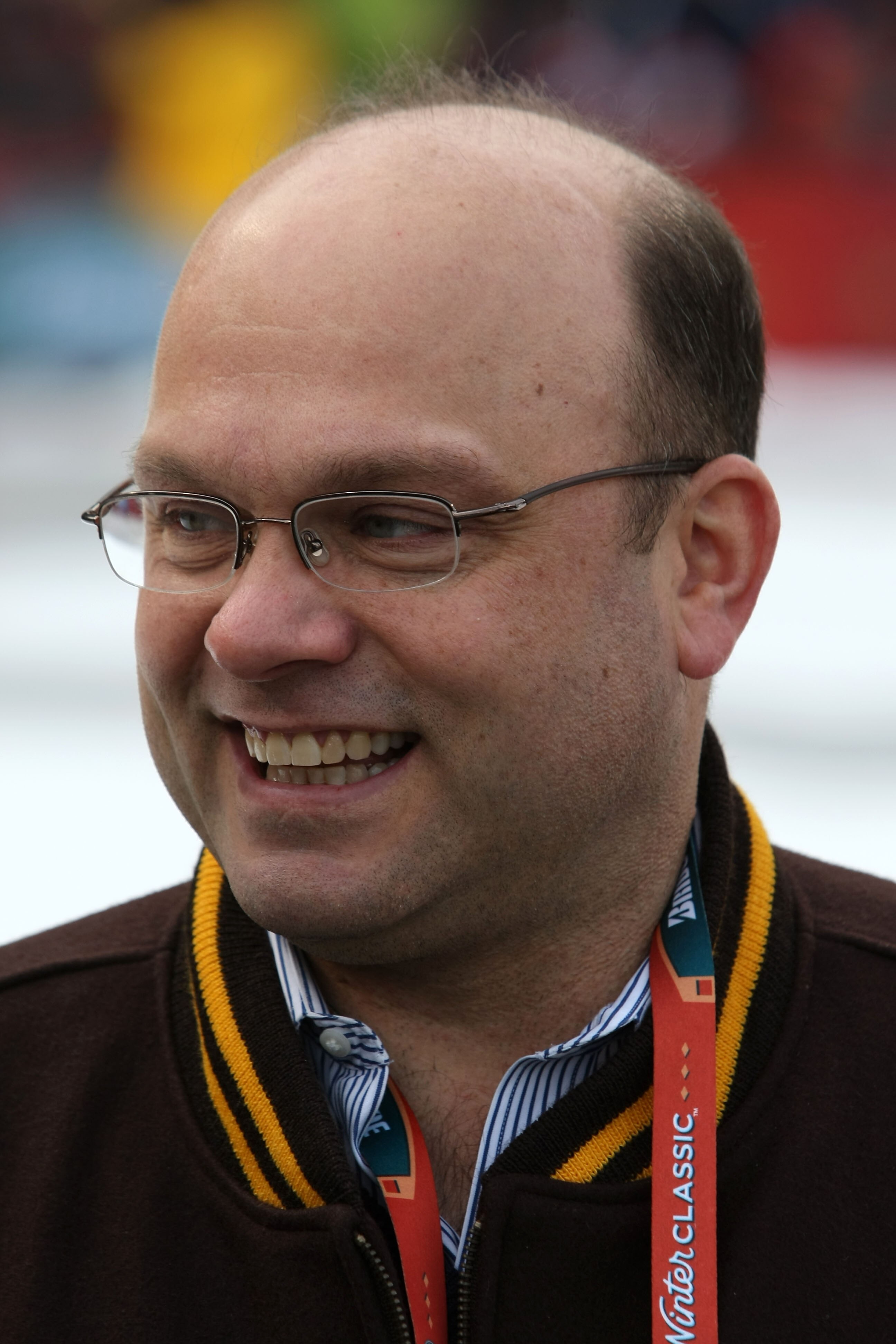 BOSTON - JANUARY 01:  Peter Chiarelli, General Manager of the Boston Bruins, looks on before the game between the Philadelphia Flyers and the Boston Bruins during the 2010 Bridgestone Winter Classic at Fenway Park on January 1, 2010 in Boston, Massachuset