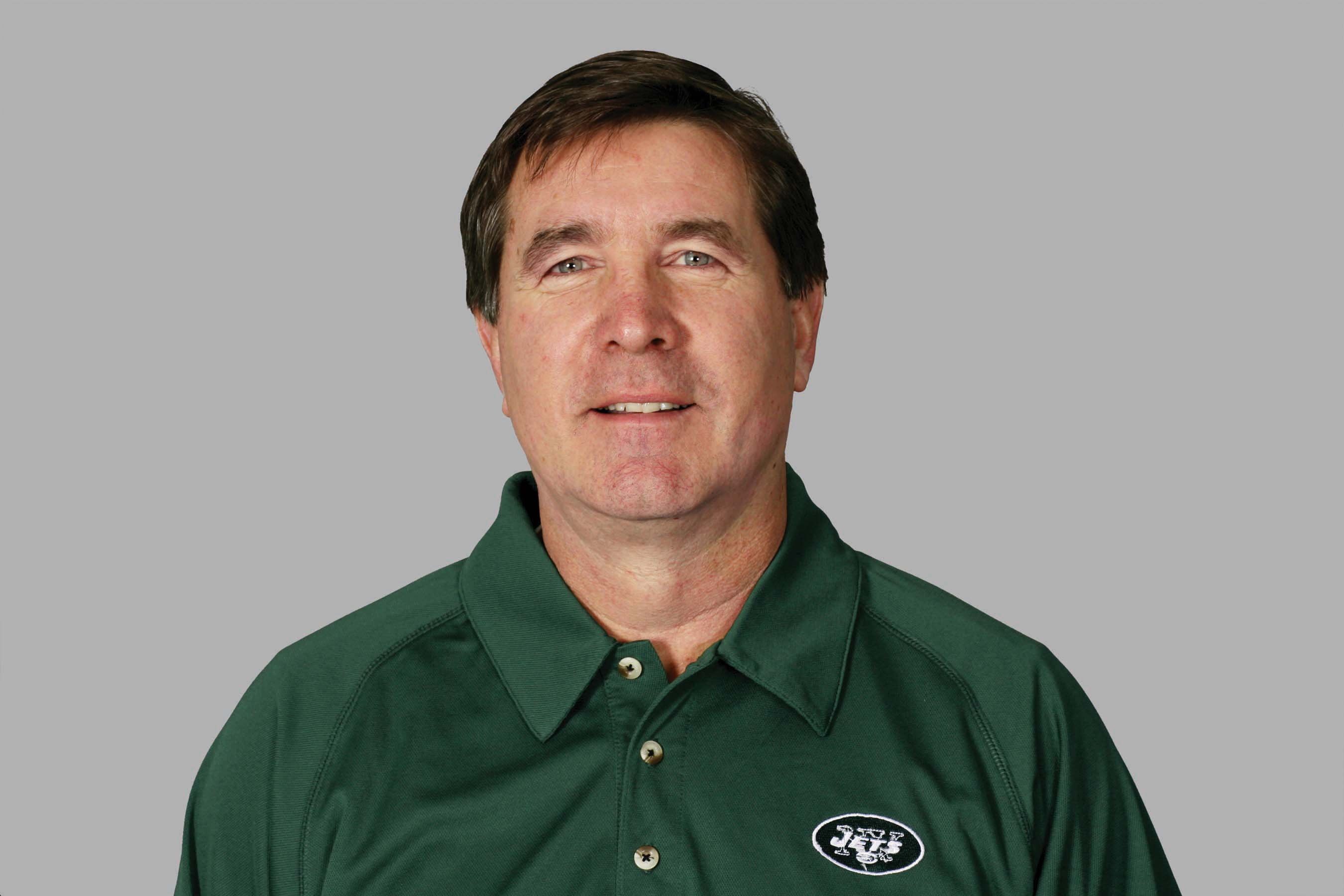 EAST RUTHERFORD, NJ - 2009:  Bill Callahan of the New York Jets poses for his 2009 NFL headshot at photo day in East Rutherford, New Jersey.  (Photo by NFL Photos)